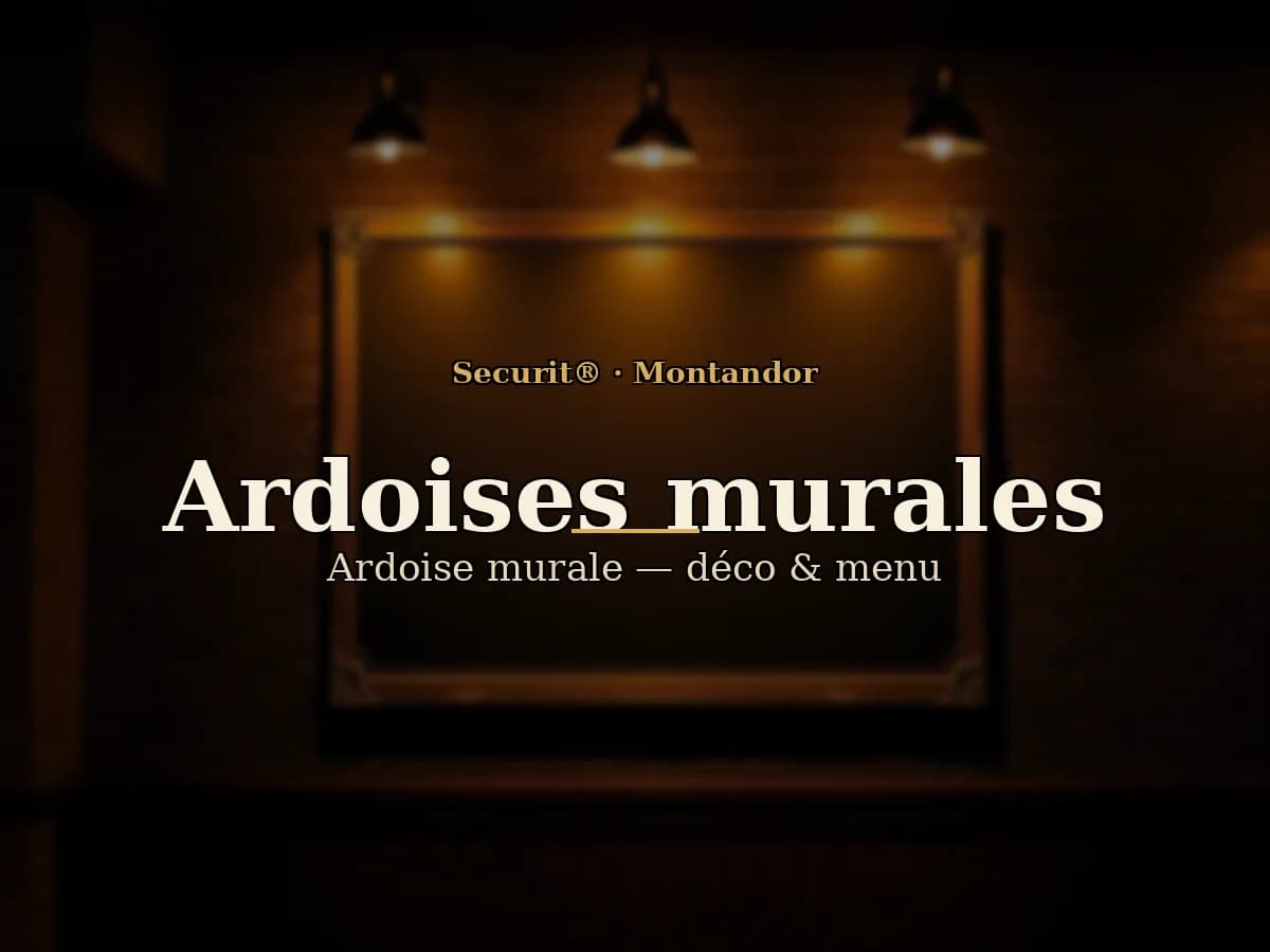 Ardoise murale restaurant en hévéa — Securit® — Le produit