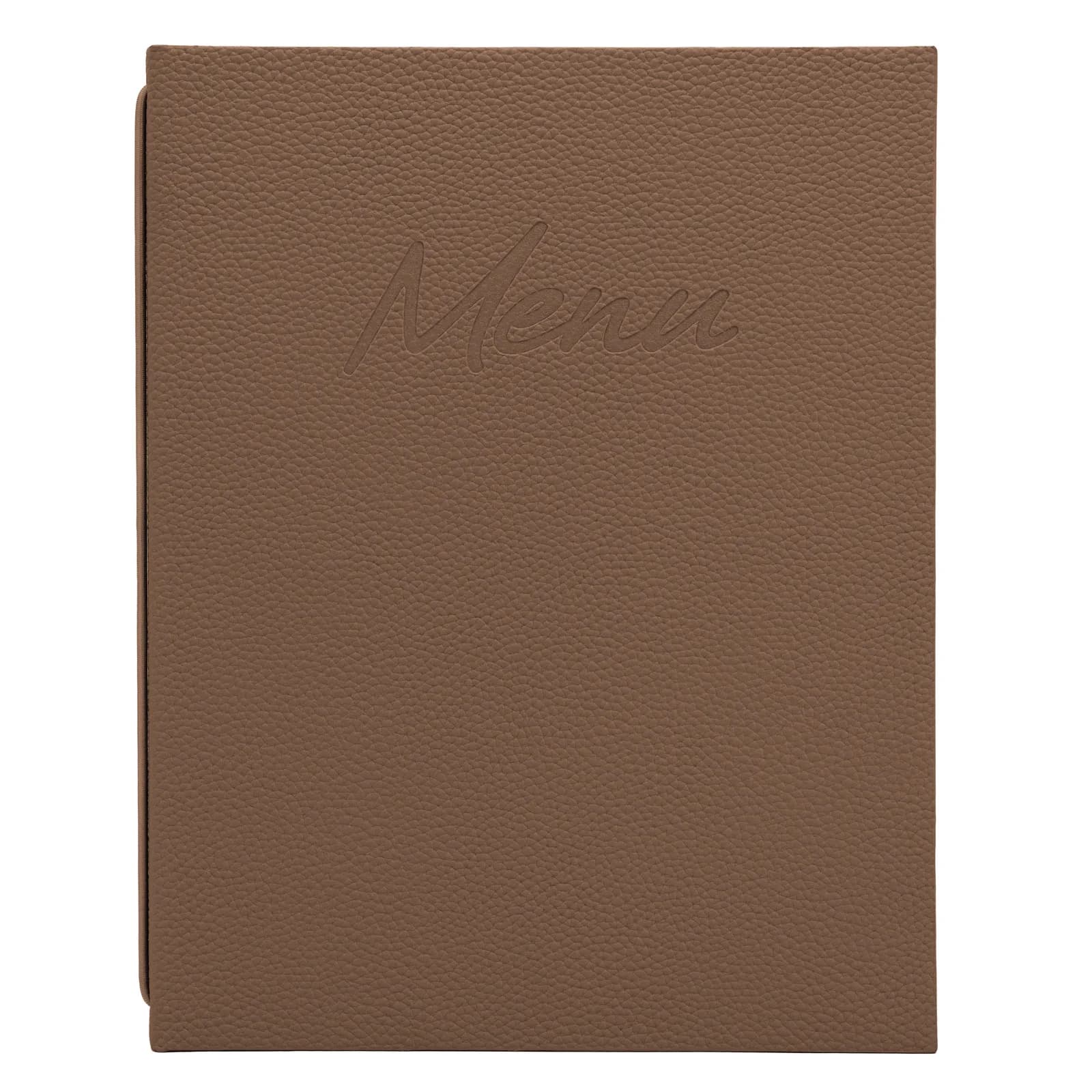 Securit® Protège-menu A4 "Signature" - Marron clair - 4 vues