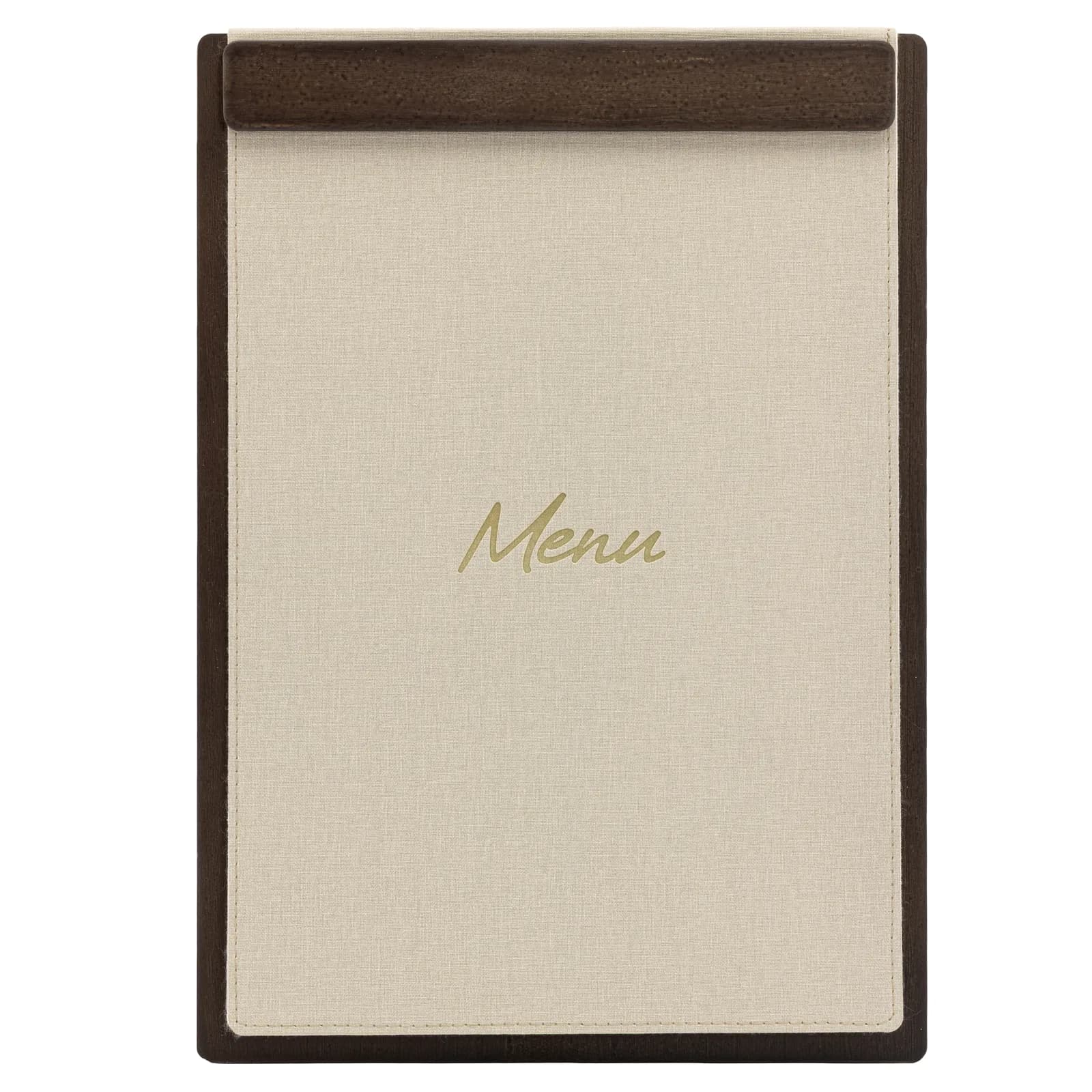 Securit® Protège-menu A4 "Signature" Wood magnétique - Marron foncé