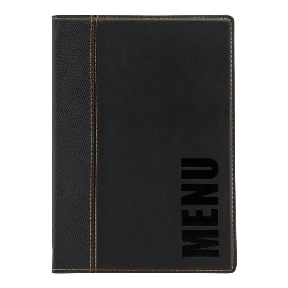 Securit® Menú imitació cuir sèrie Tendance A5, 1 doble insert inclòs (4 pàgines)