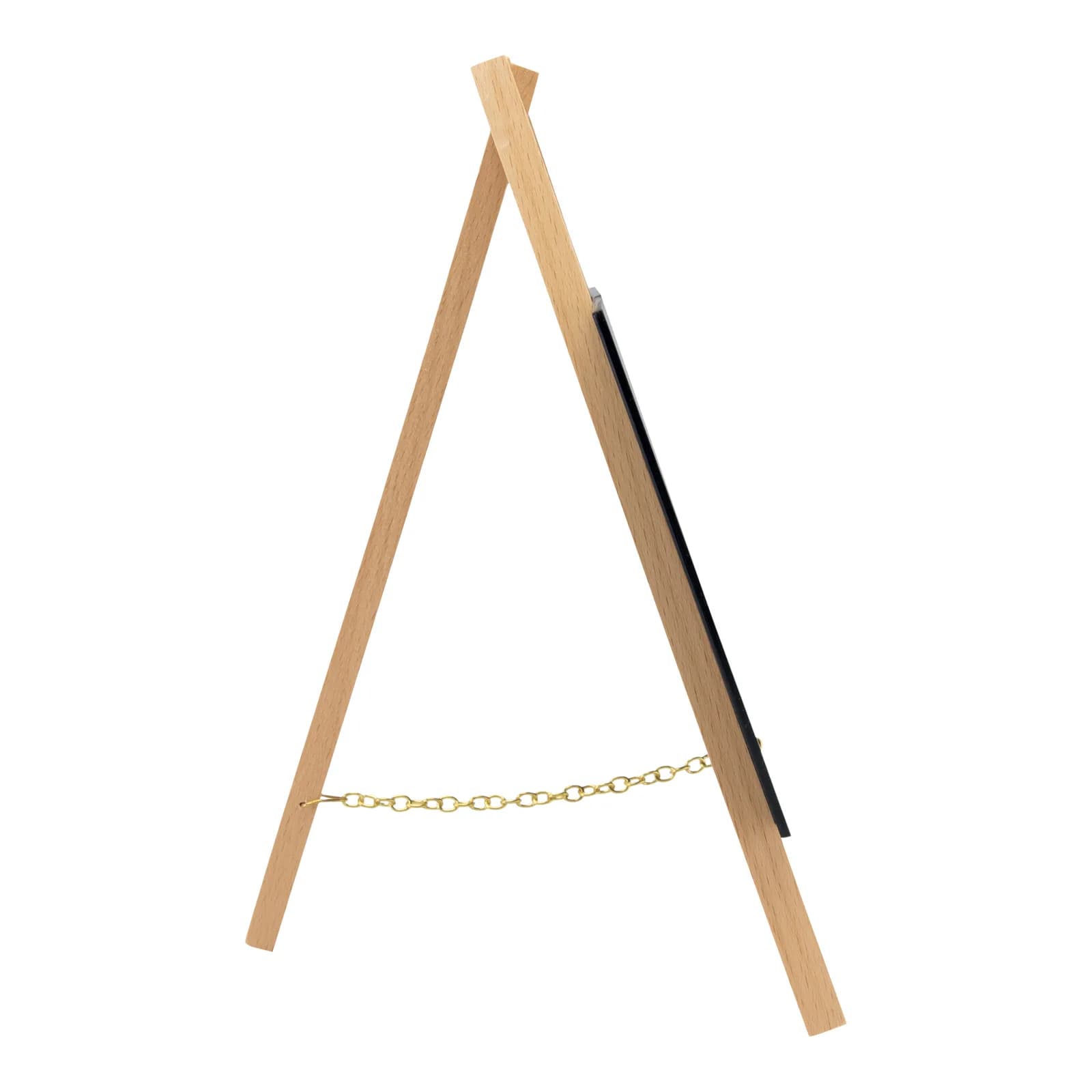 Securit® Mini Ardoise de table sur chevalet - Bois finition hêtre laqué - Feutre-craie inclus