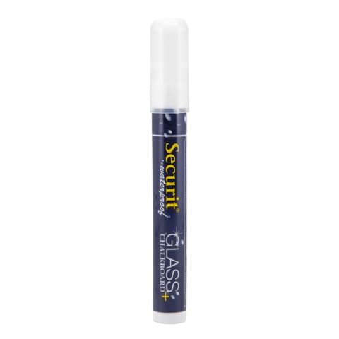 Securit® Feutre-craie à encre liquide Waterproof - Blanc - Taille de mine 2-6mm biseautée