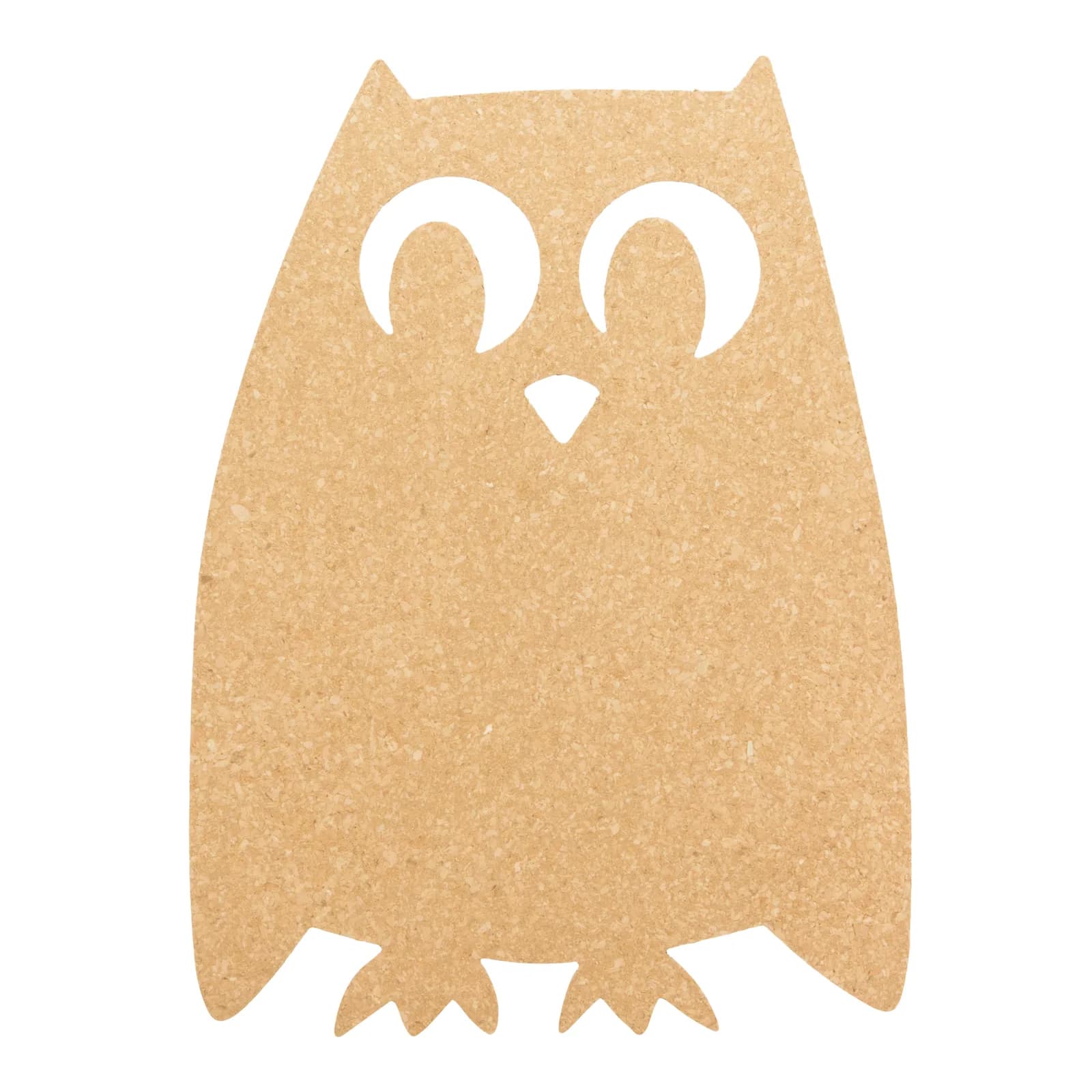 Securit® Tableau mural en liège - Silhouette Hibou - Punaise et ruban adhésif double-face pour la fixation inclus