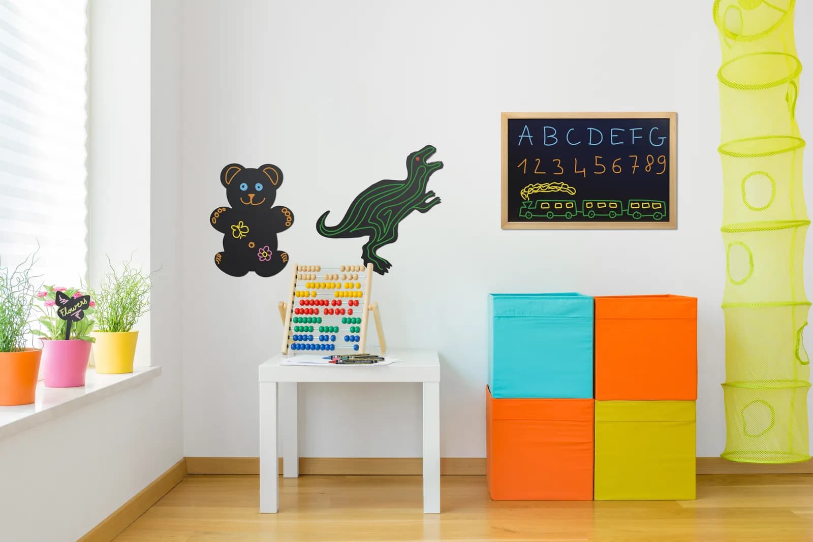 Ardoise murale dinosaure - craie liquide — Securit® — En situation