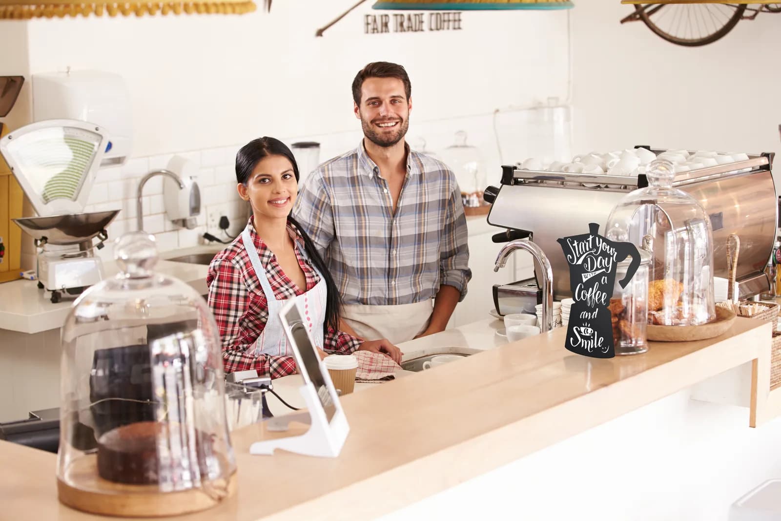 Ardoise murale café Silhouette Cafetière — Securit® — En situation