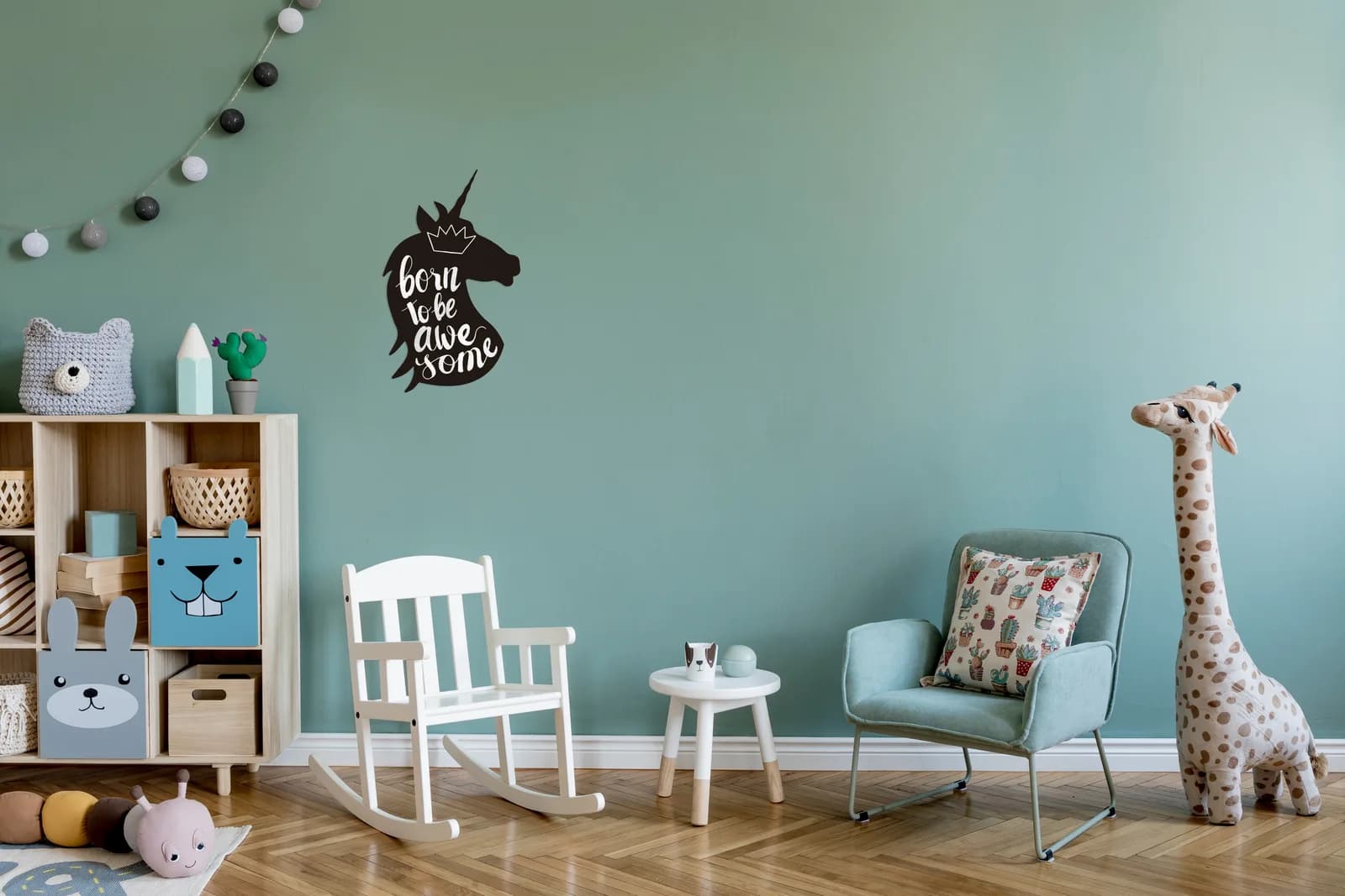 Ardoise murale licorne à craie — Securit® — En situation