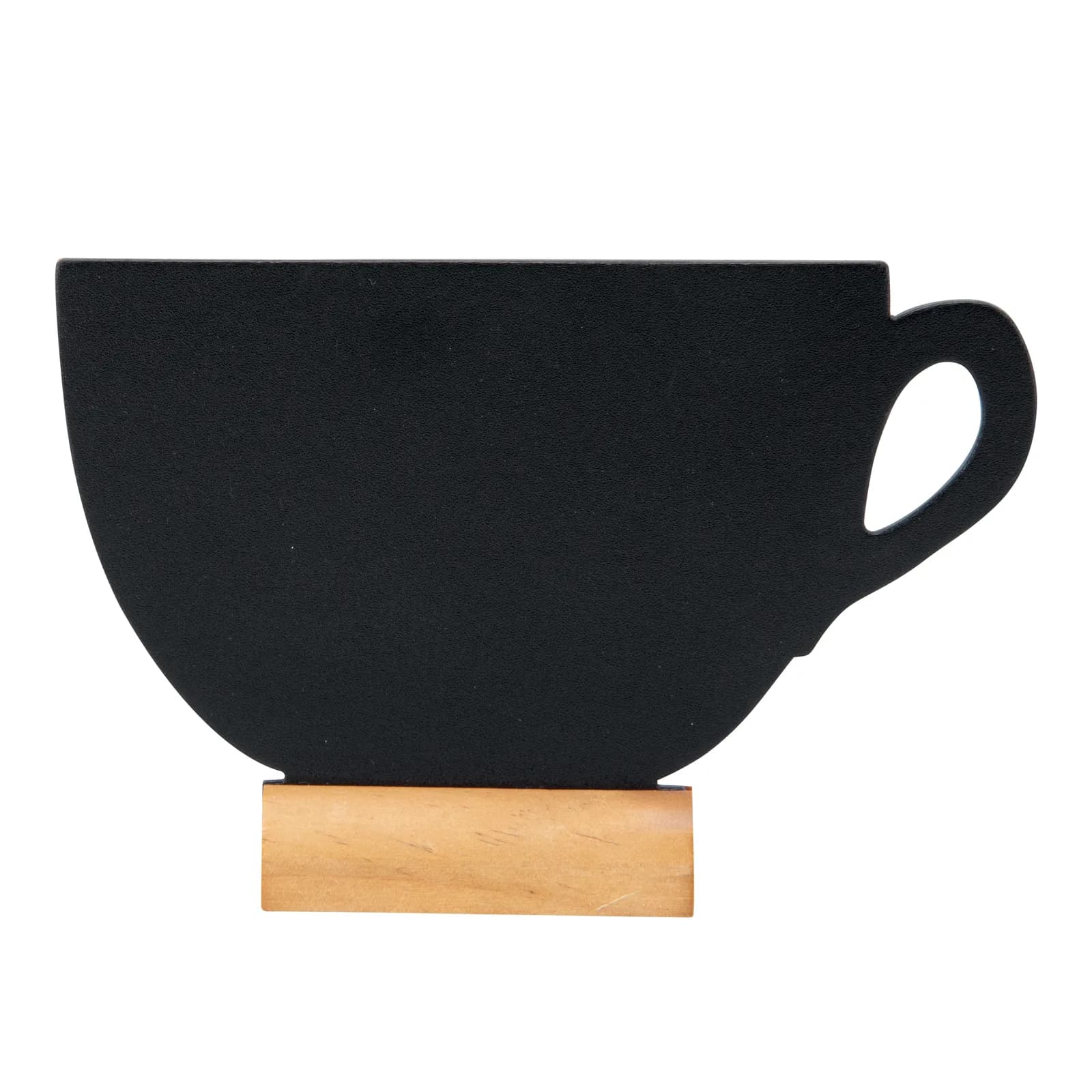 Securit® Lot de 3 Mini Ardoises de table - Silhouette Tasse - Socle en bois - Feutre-craie inclus