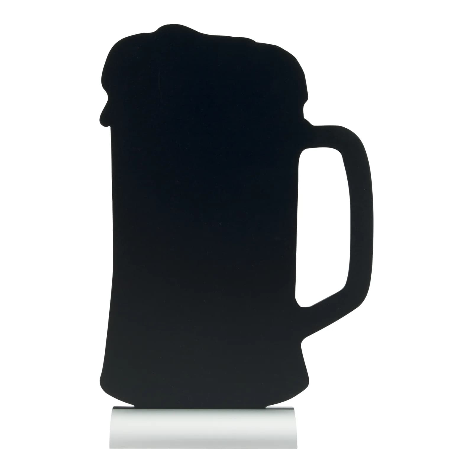 Securit® Ardoise de table - Silhouette Bière - Socle en aluminium - Feutre-craie inclus