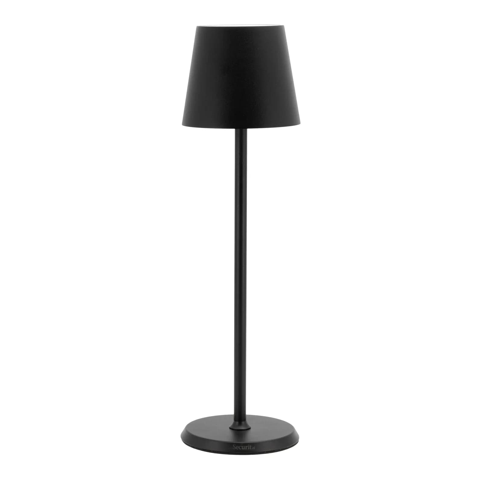 Securit® Lampe de table LED sans fil "Féline" - Noir - Intérieur/Extérieur - Câble magnétique inclus