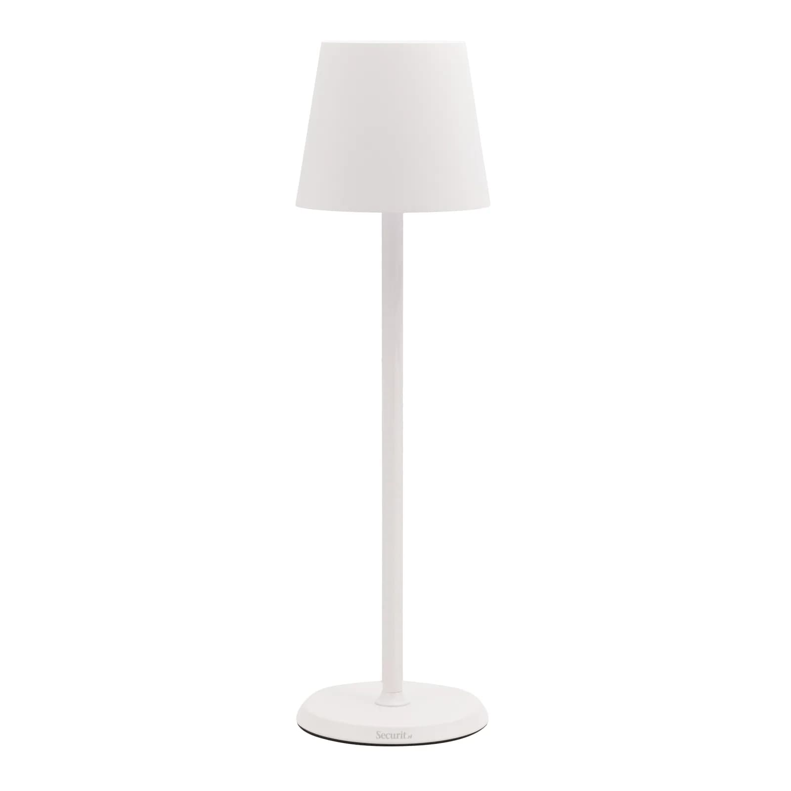 Securit® Lampe de table LED sans fil "Féline" - Blanc - Intérieur/Extérieur - Câble magnétique inclus