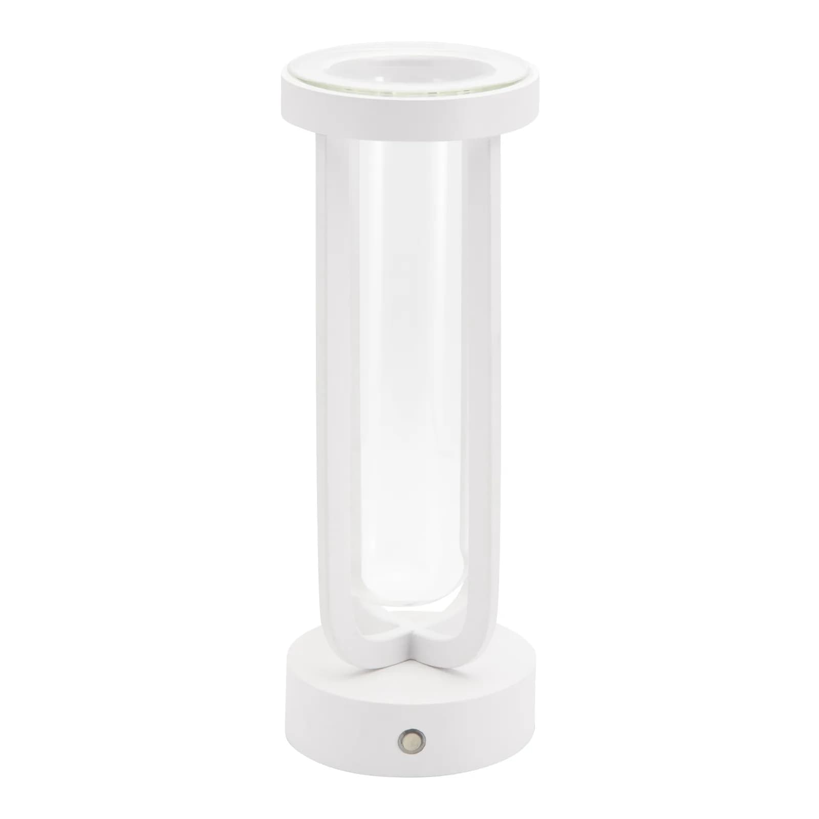 Securit® Lampe de table LED sans fil "Florence" en forme de vase - Blanc - Intérieur/Extérieur - Câble magnétique inclus