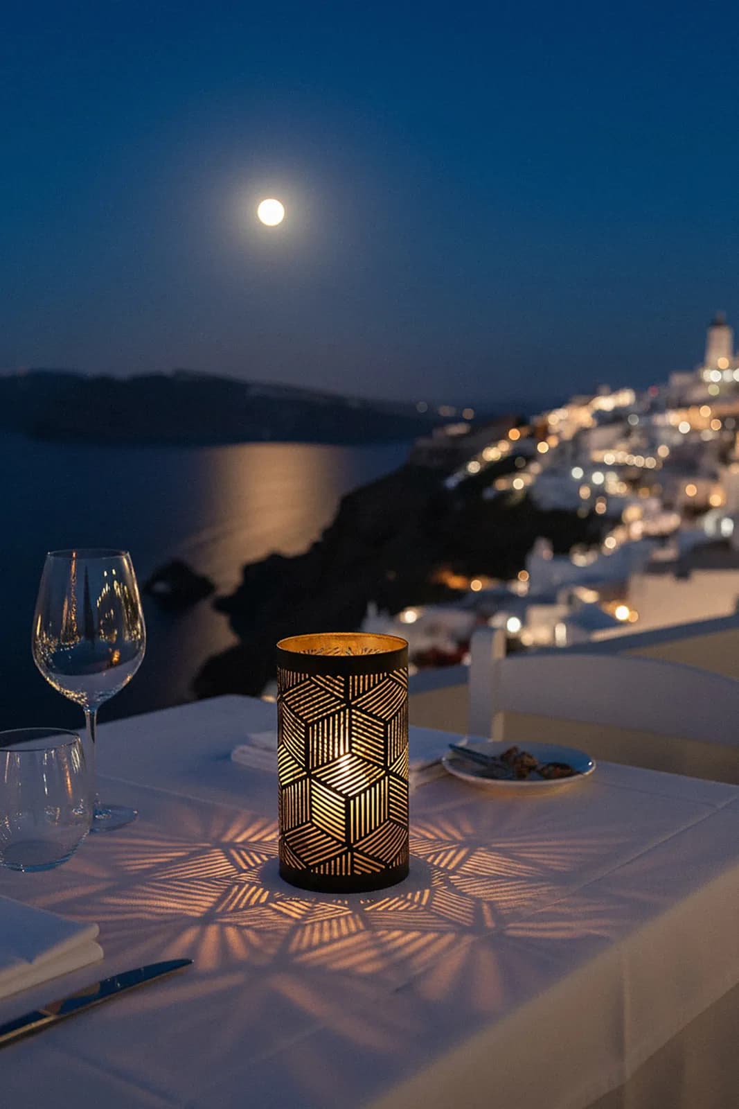 Photophore "Santorini" lot de 4 — Securit® — En situation