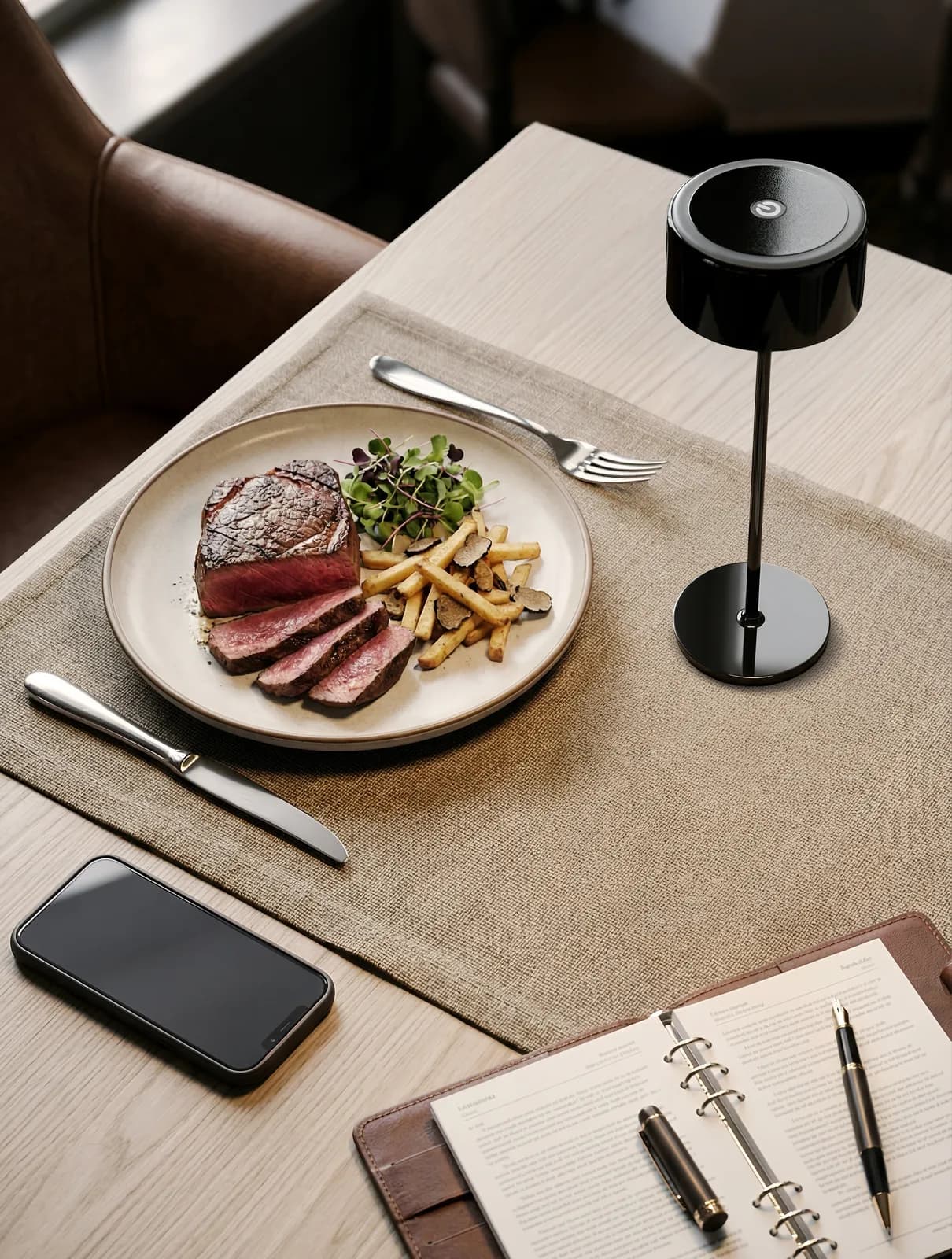 Lampe de table sans fil rechargeable — Securit® — En situation