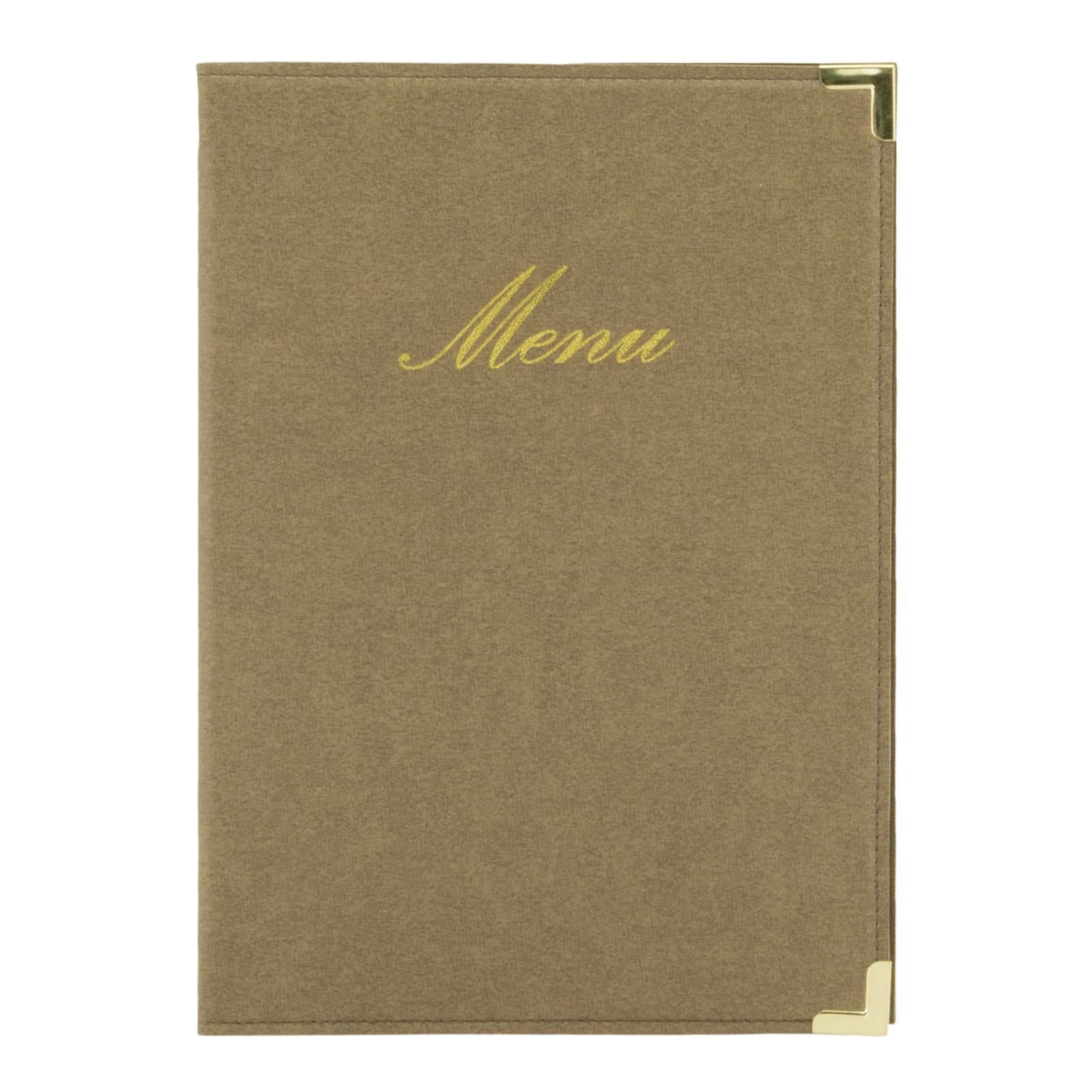 Securit® Protège-menu A5 "Classic" - Ivoire - Simili-cuir - 4 vues