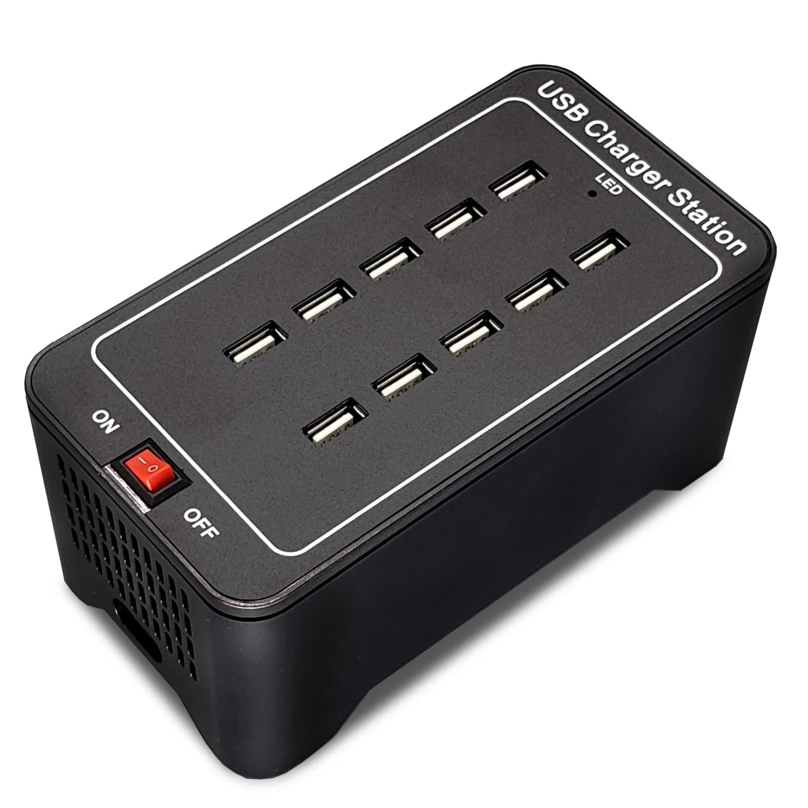 Securit® Multi-chargeur - Charge simultanément 10 appareils via USB - Prise AC standard incluse