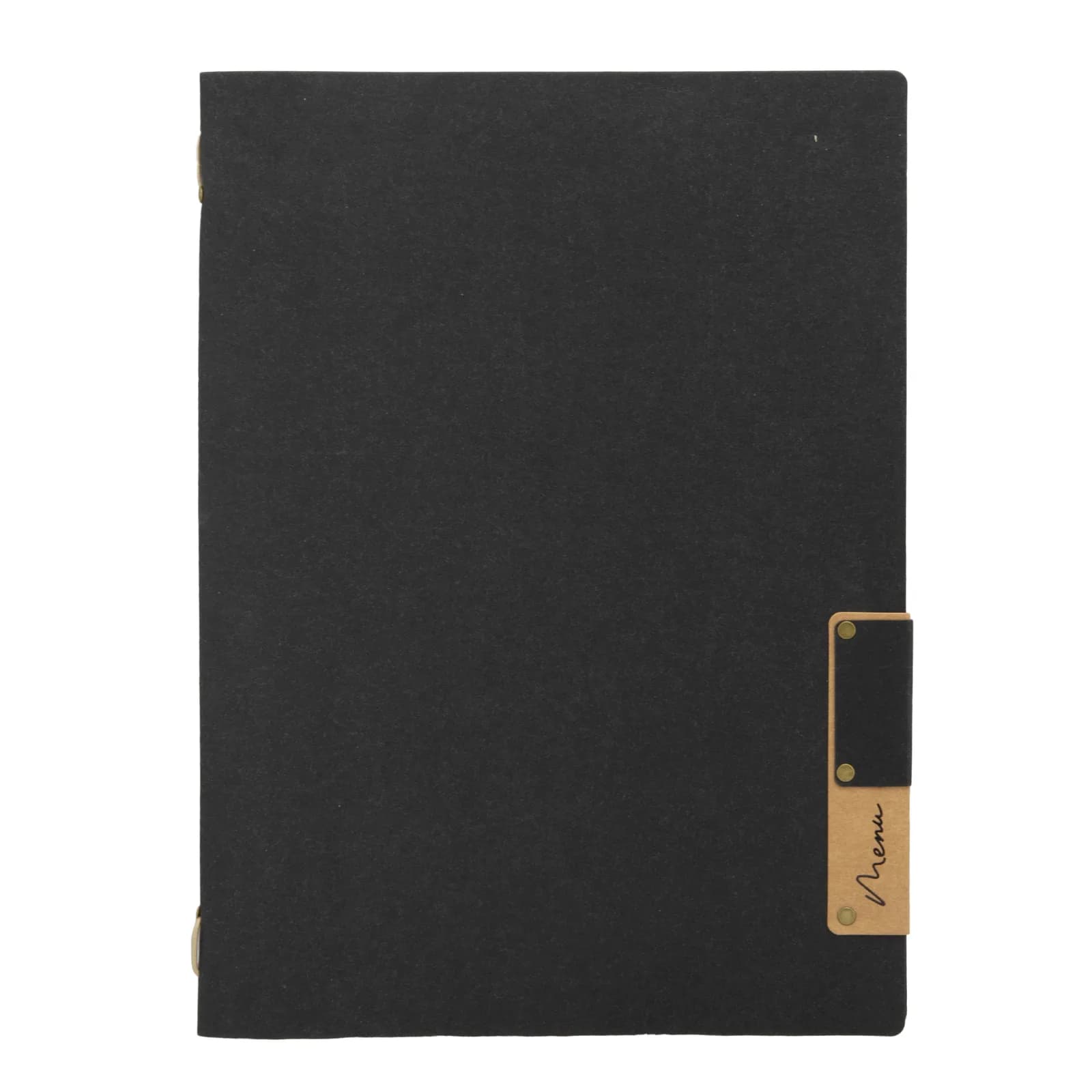 Securit® Protège-menu A4 "Nature" - Noir - Fibre naturelle - 4 vues