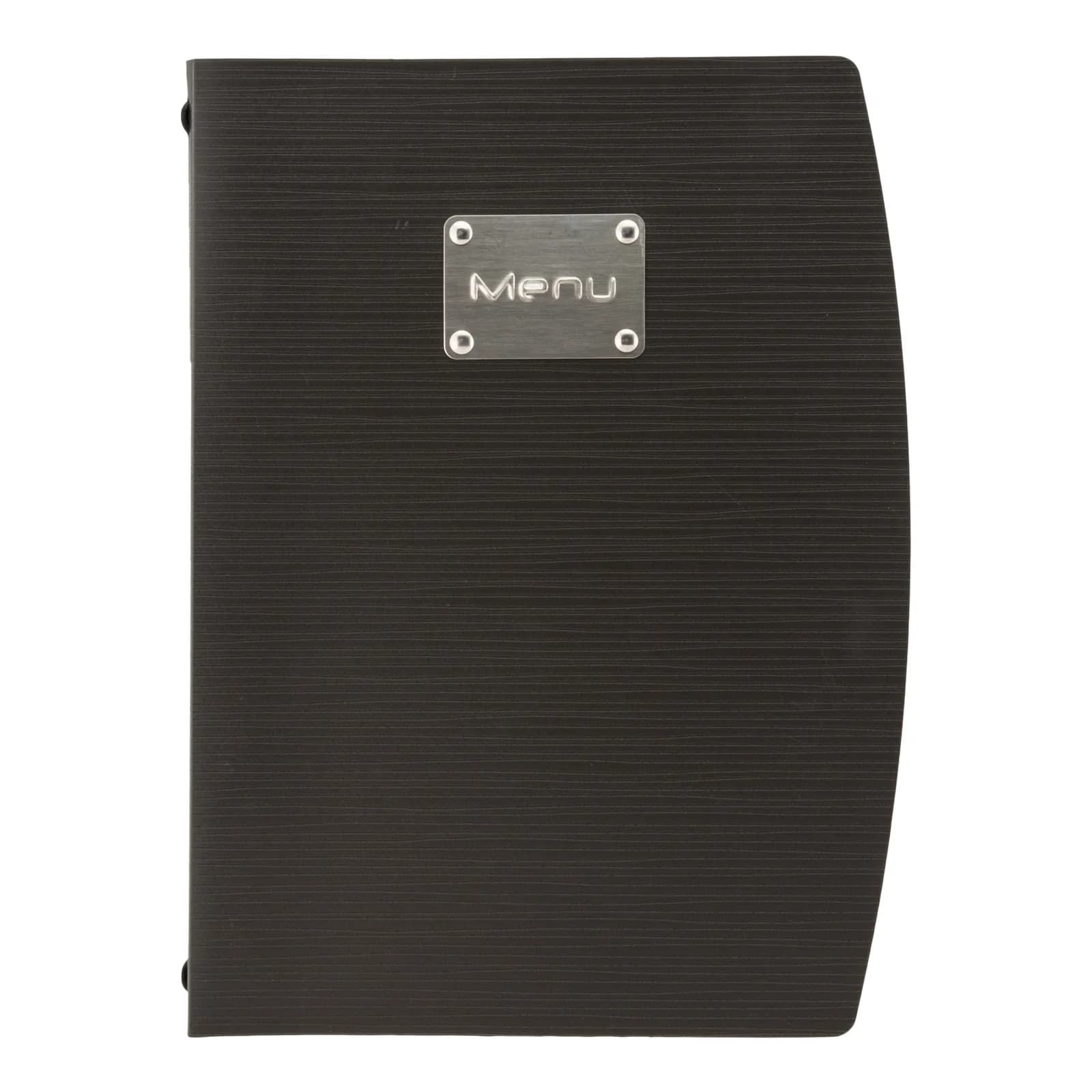 Securit® Protège-menu A4 "Rio" - Noir - Plaque "Menu" incluse - 4 vues