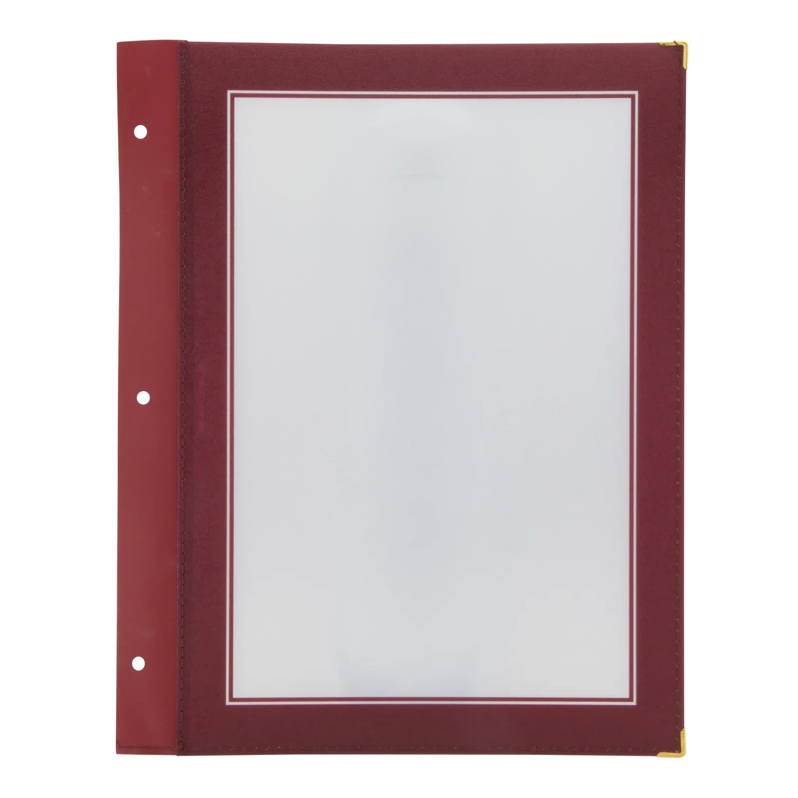 Securit® Lot de 5 Inserts pour Protège-menus A4 "Wood" - Bordeaux - 2 vues