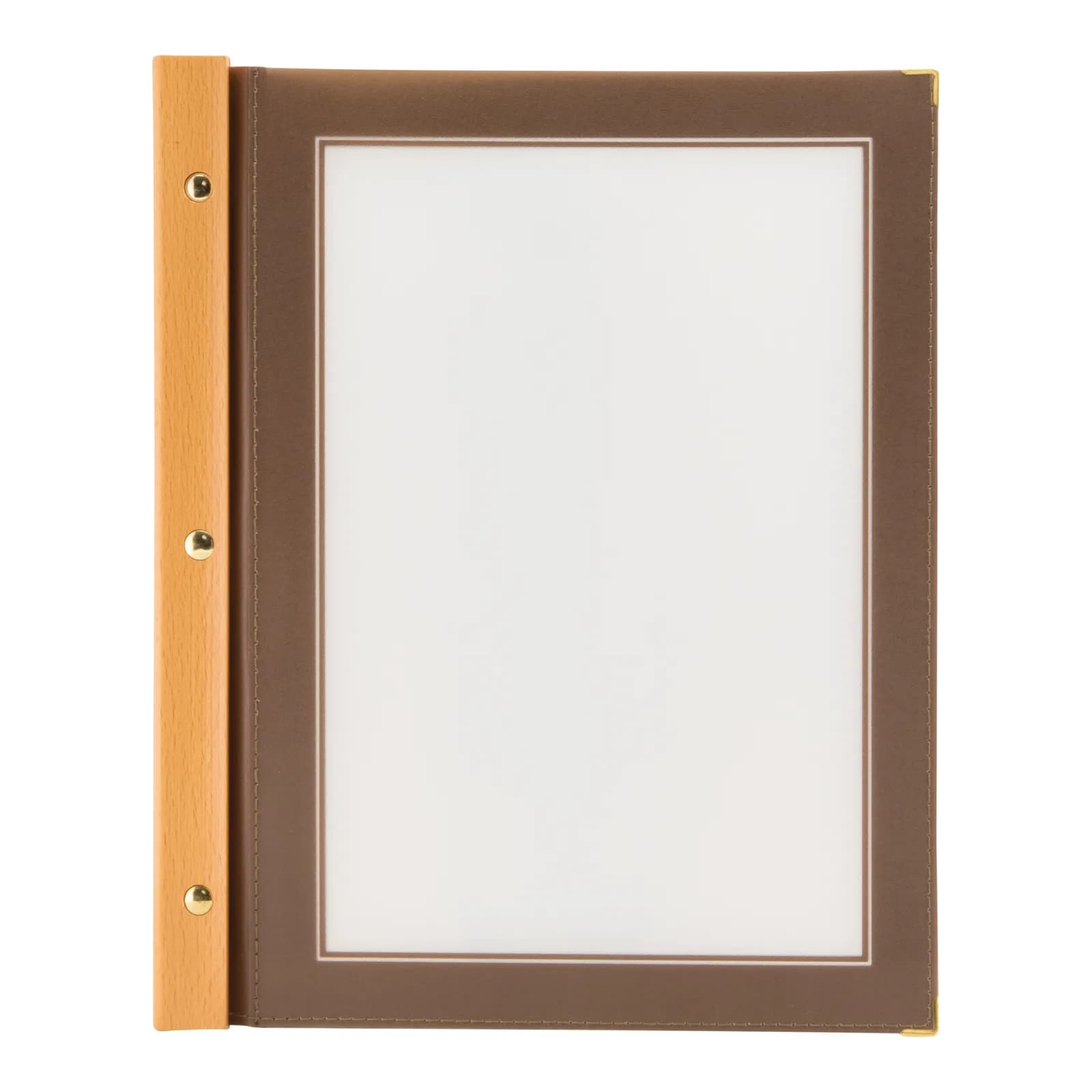 Securit® Protège-menu A4 "Wood" - Marron - 4 vues