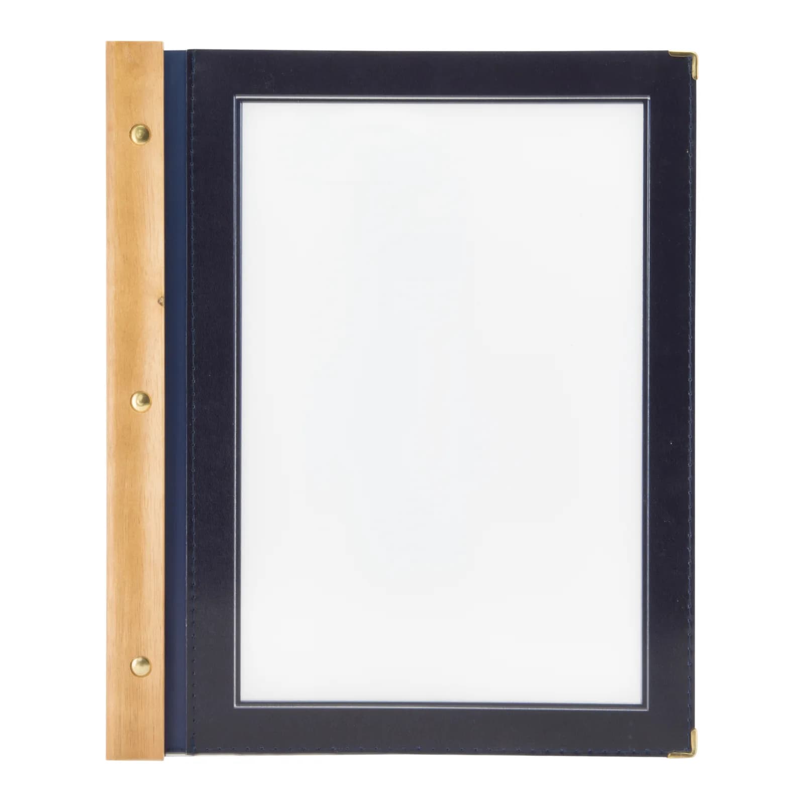 Securit® Protège-menu A4 "Wood" - Bleu - 4 vues
