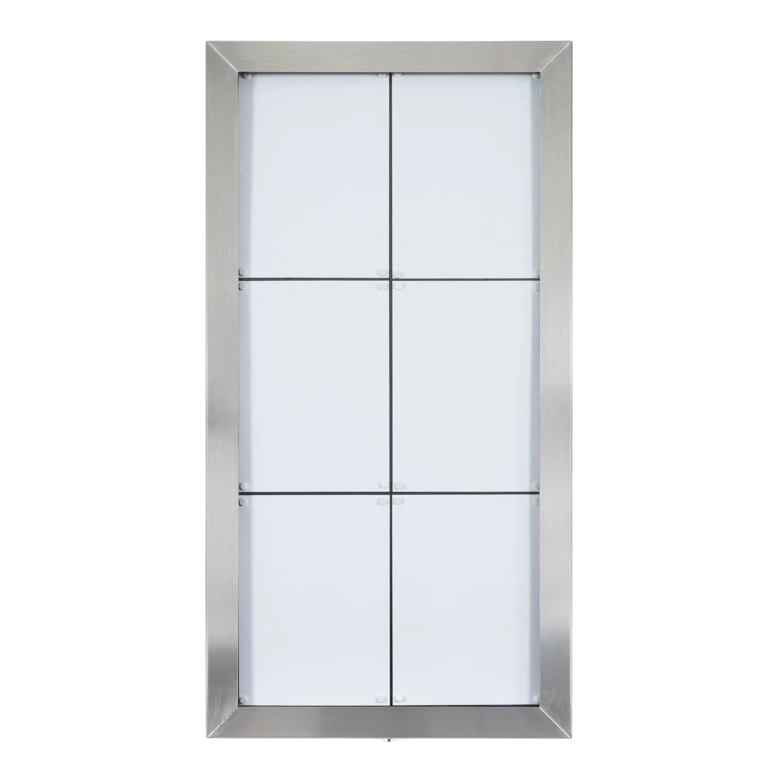 Securit® Présentoir porte-menu LED A4 "Stainless Steel" - Acier inoxydable - 6 vues