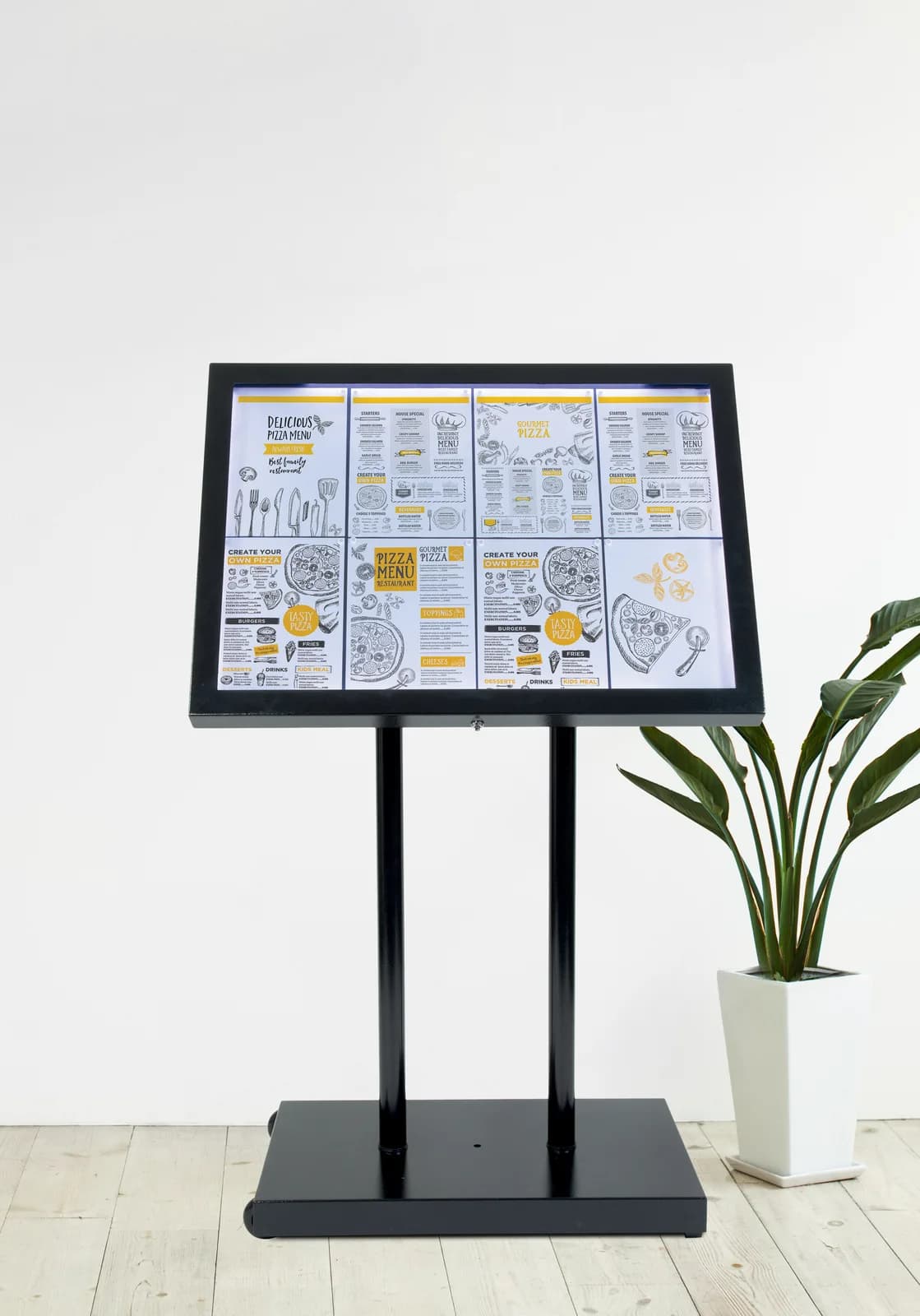 Porte-menu restaurant extérieur LED A4 — Securit®