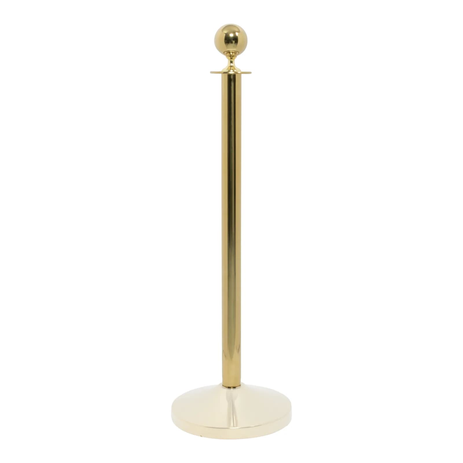 Securit® Pied Poteau d'accueil "Classic" - Doré - Tête ronde - 90cm (Socle RS-CL-GO-A2 non inclus)