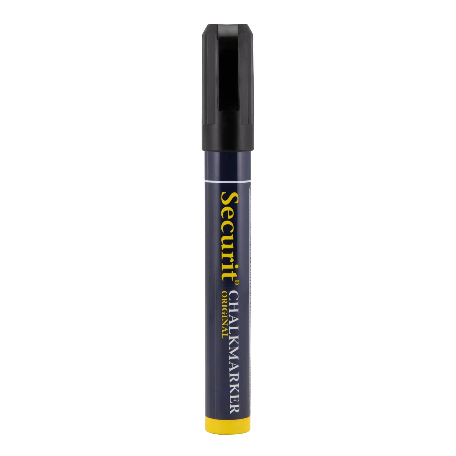 Securit® Feutre-craie à encre liquide - Noir - Taille de mine 2-6mm biseautée