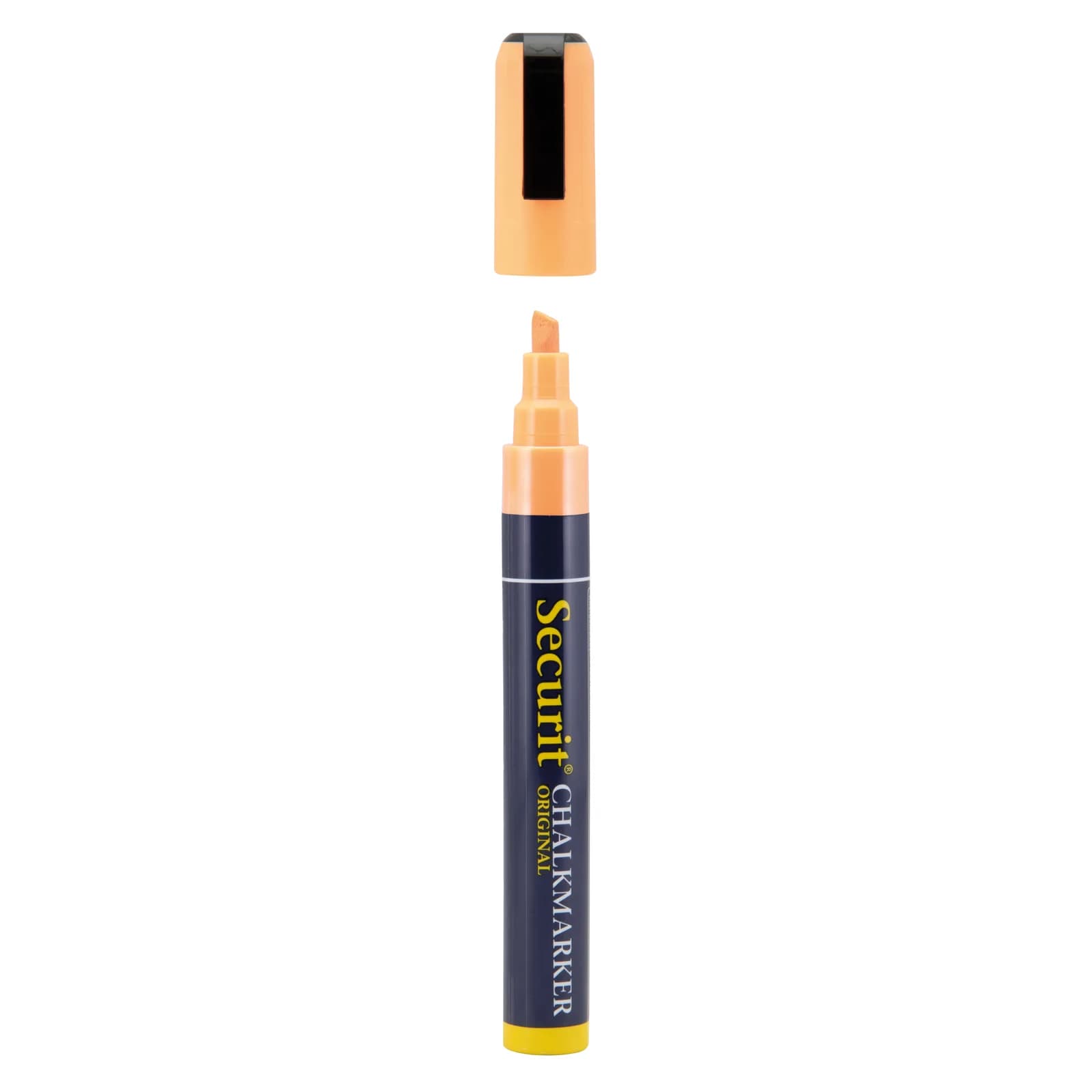 Securit® Feutre-craie à encre liquide - Orange - Taille de mine 2-6mm biseautée