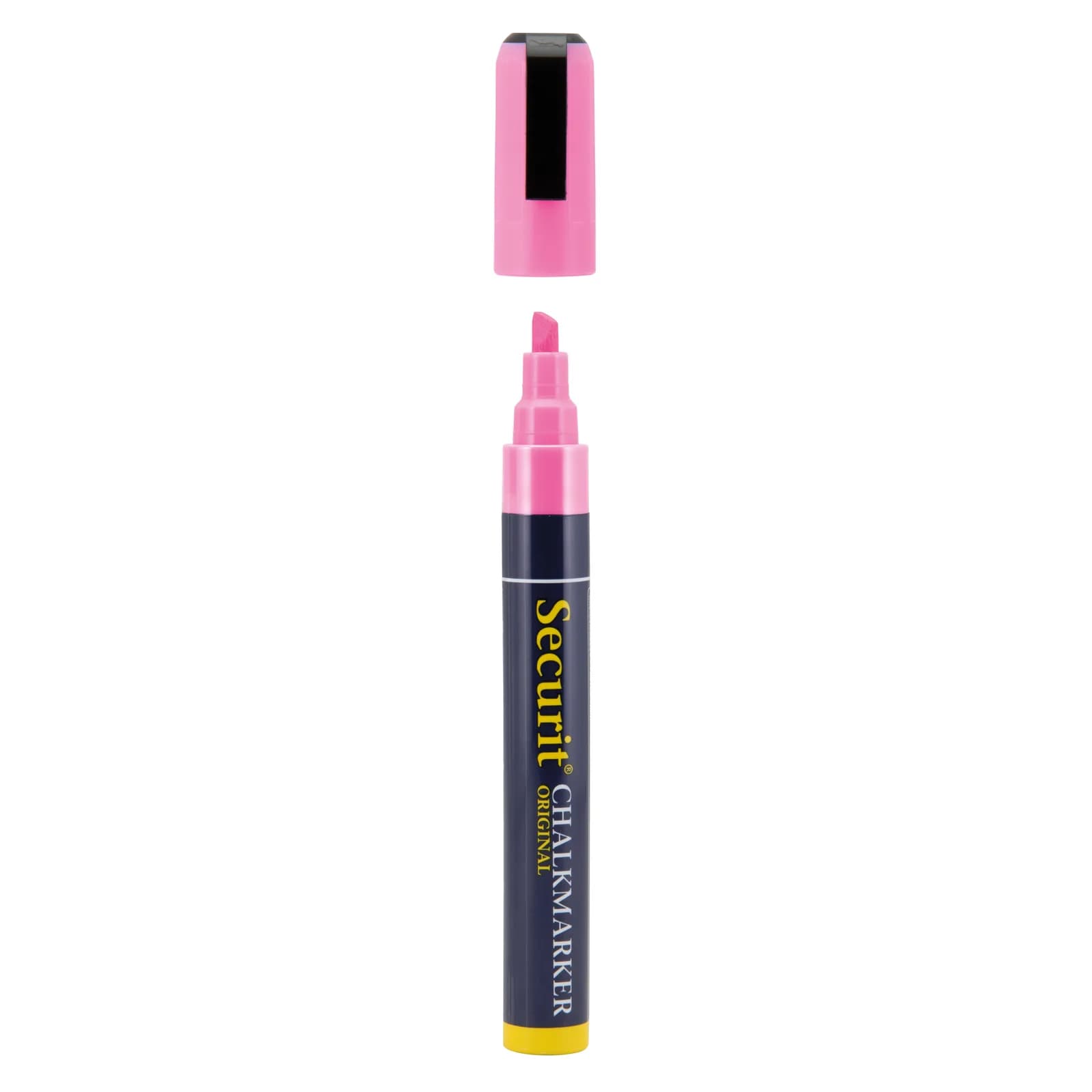 Securit® Feutre-craie à encre liquide - Rose - Taille de mine 2-6mm biseautée