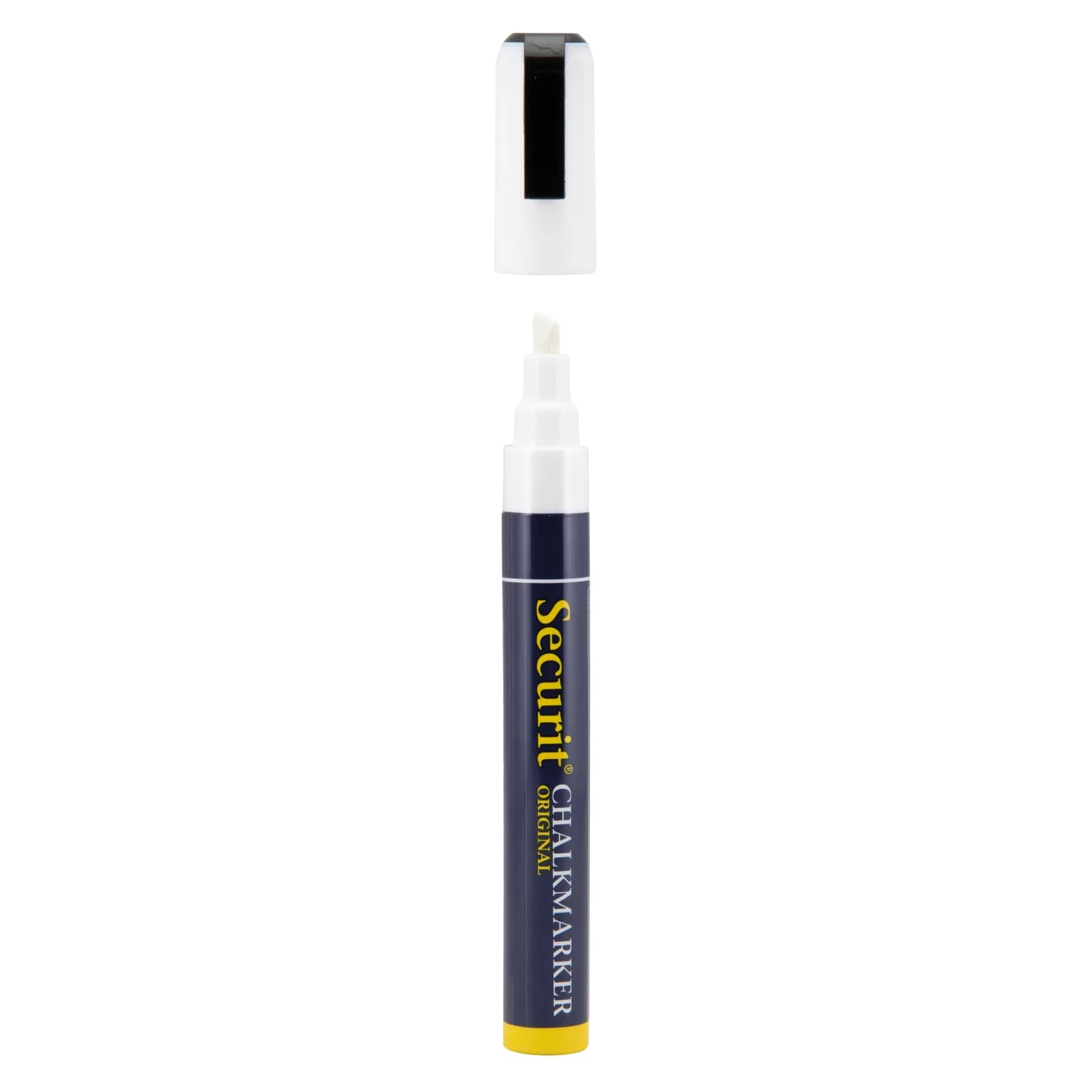 Securit® Feutre-craie à encre liquide - Blanc - Taille de mine 2-6mm biseautée