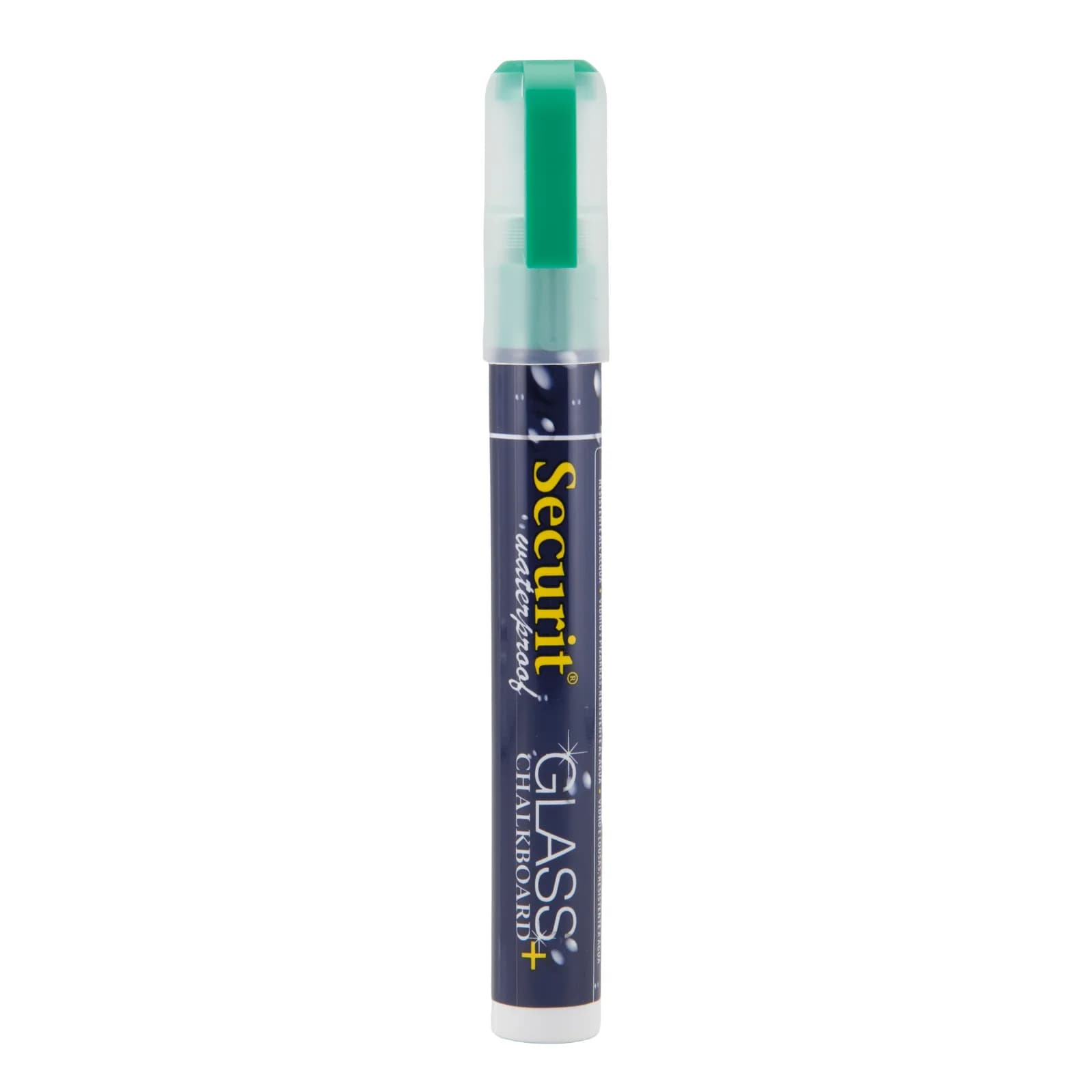 Securit® Feutre-craie à encre liquide Waterproof - Vert - Taille de mine 2-6mm biseautée