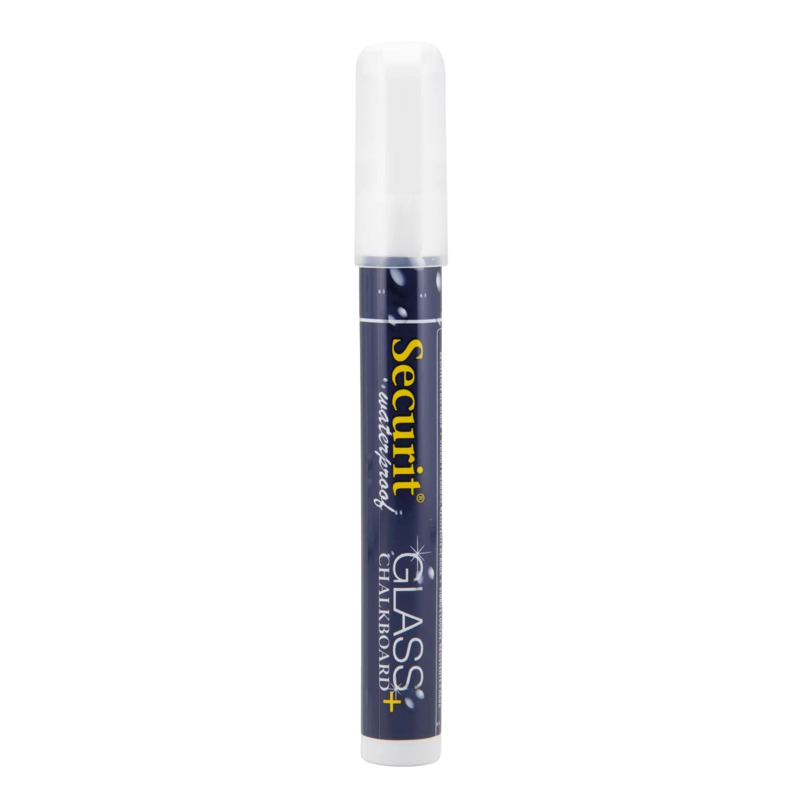 Securit® Feutre-craie à encre liquide Waterproof - Blanc - Taille de mine 2-6mm biseautée