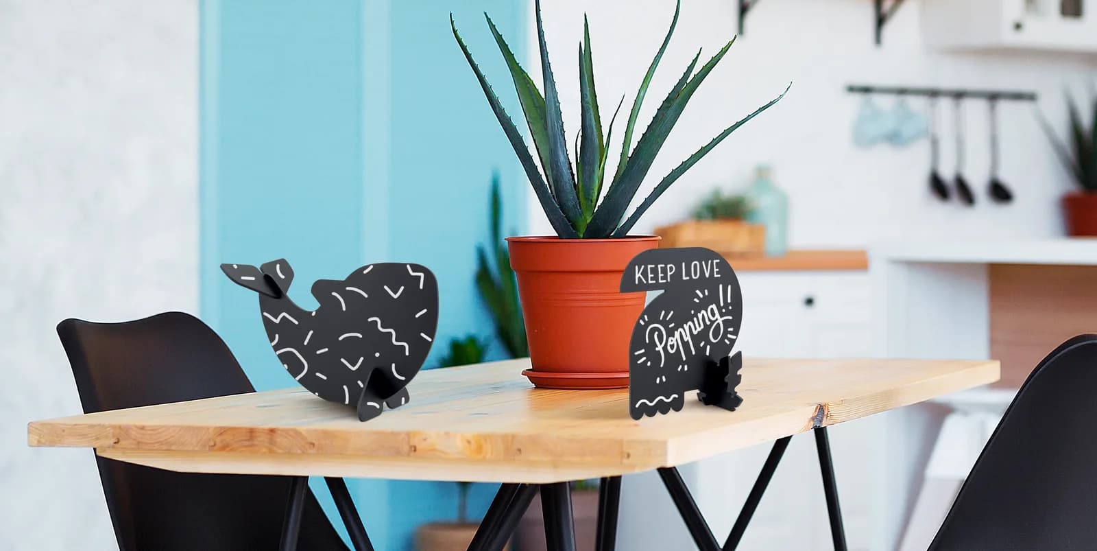 Ardoise de table baleine 3D — Securit®