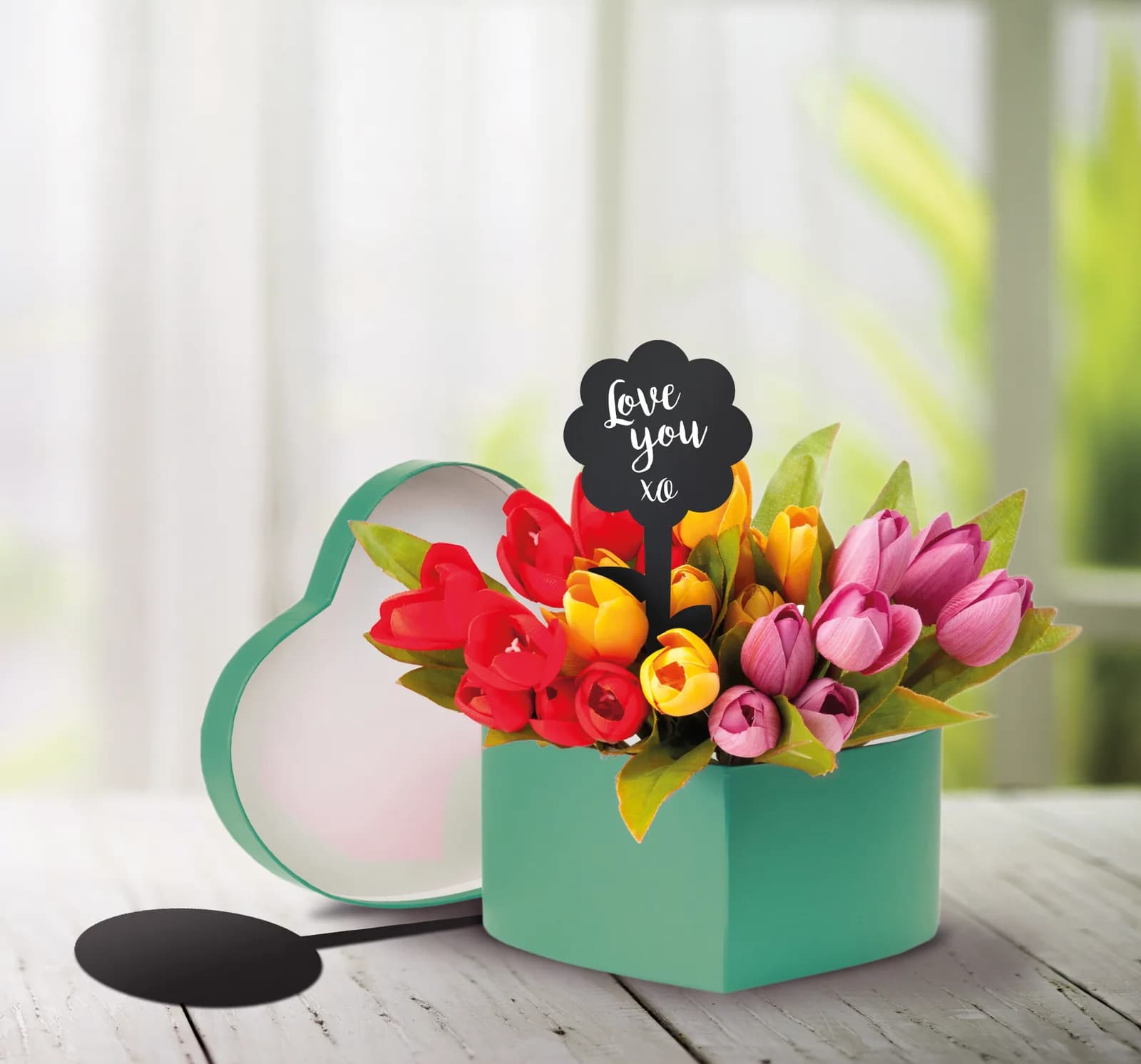 Mini chevalet ardoise fleur - Lot de 5 — Securit®