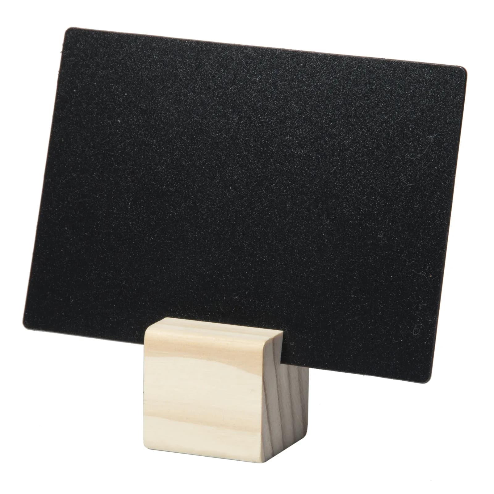 Securit® Lot de 6 Portes-étiquettes en bois + 6 Étiquettes Ardoises - Suport vertical à partir d'une surface horizontal