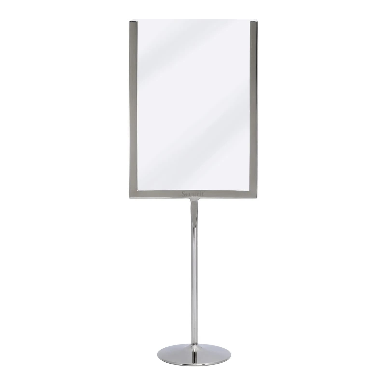 Securit® Porte-affiche métallique avec ardoise noire A5 - Inox