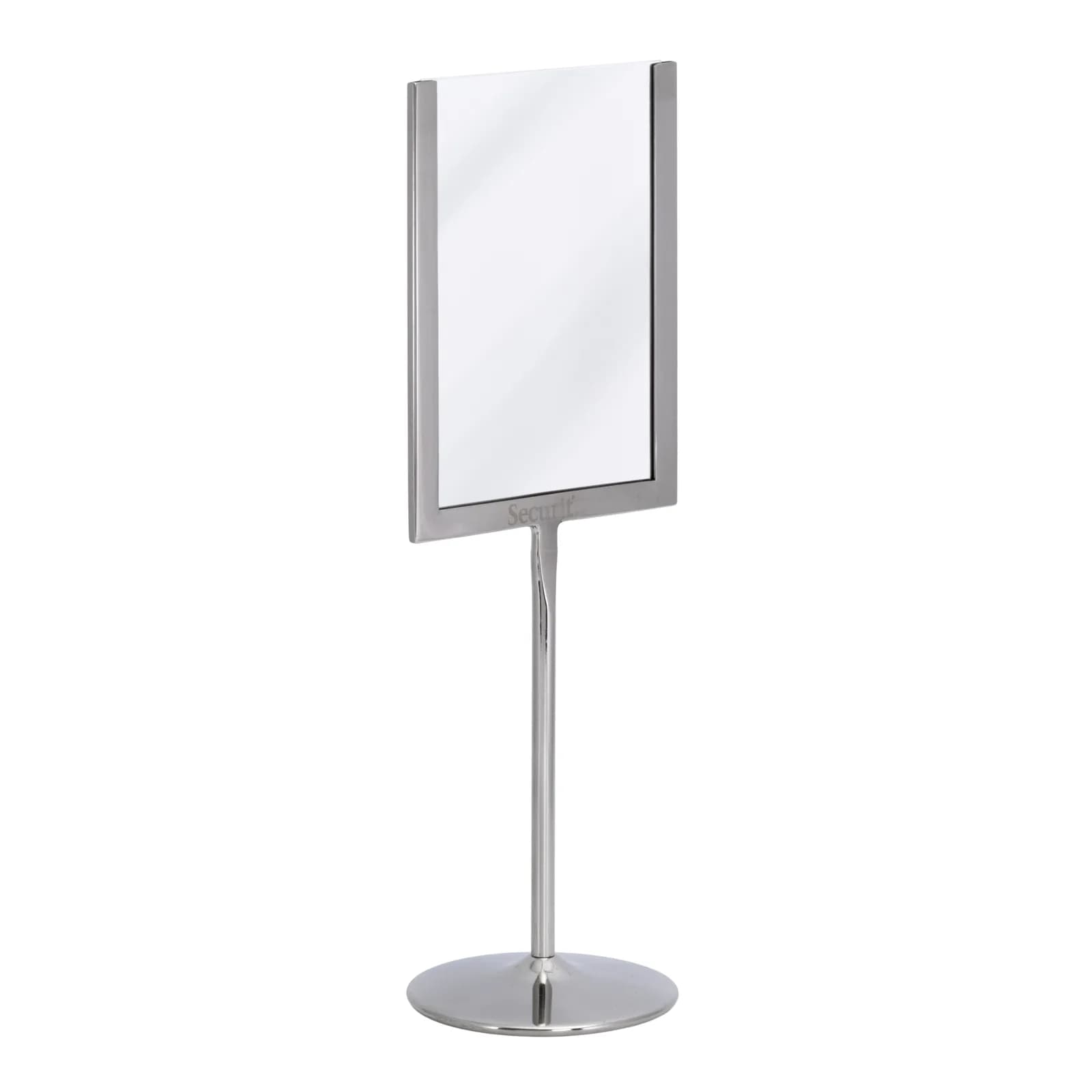 Securit® Porte-affiche métallique avec ardoise noire A6 - Inox