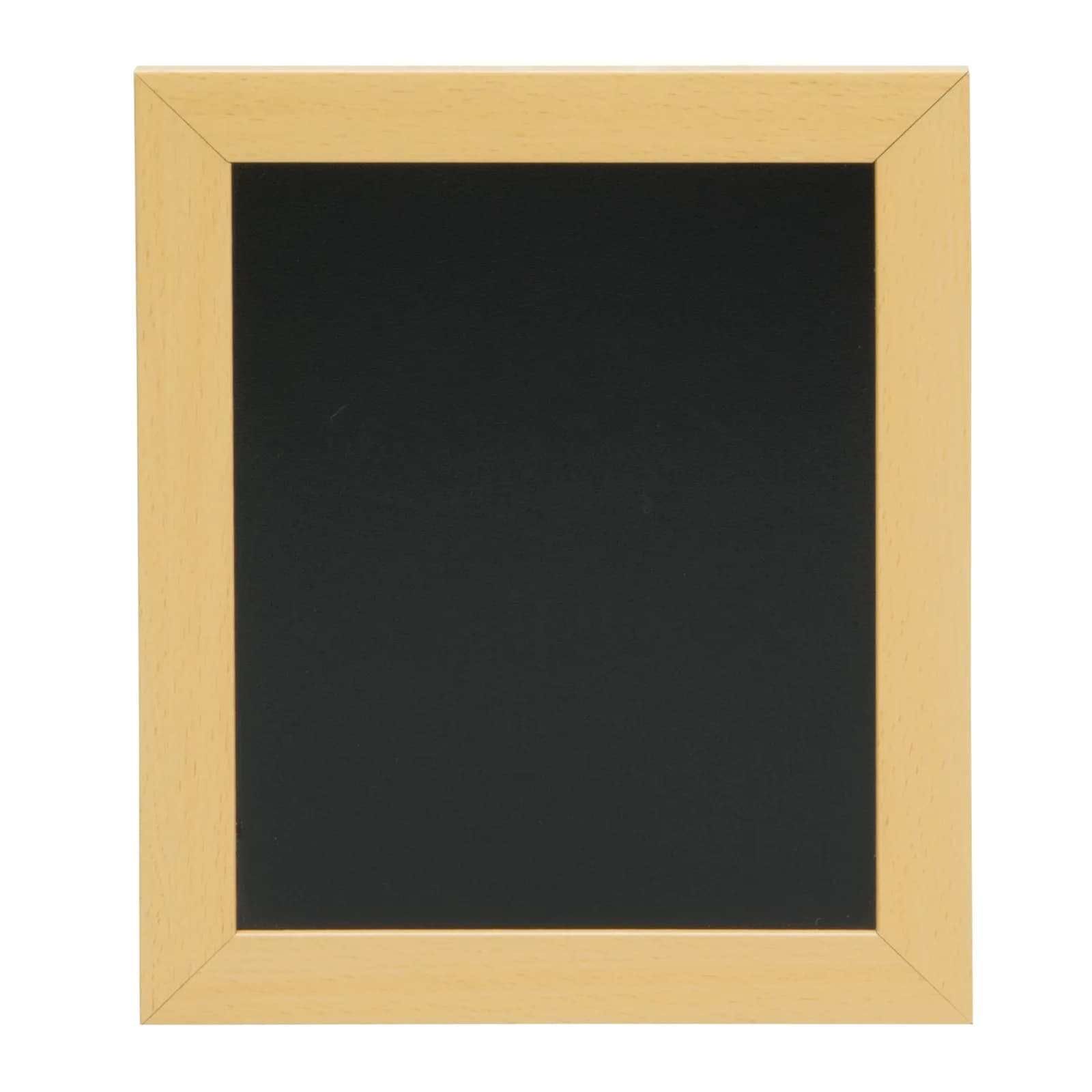 Securit® Ardoise murale "Woody" - Bois finition teck laqué - Feutre-craie et kit de montage inclus - 20x24cm