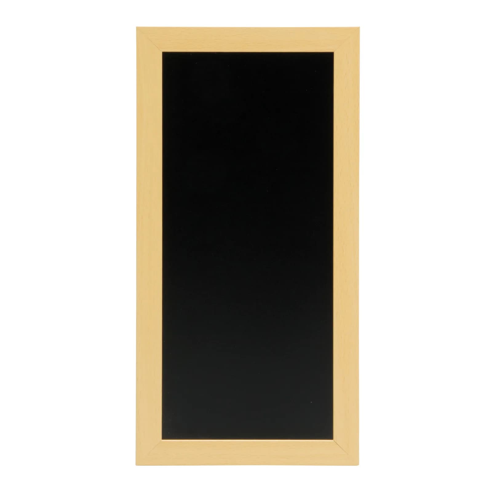 Securit® Ardoise murale "Woody" - Bois finition teck laqué - Feutre-craie et kit de montage inclus - 20x40cm