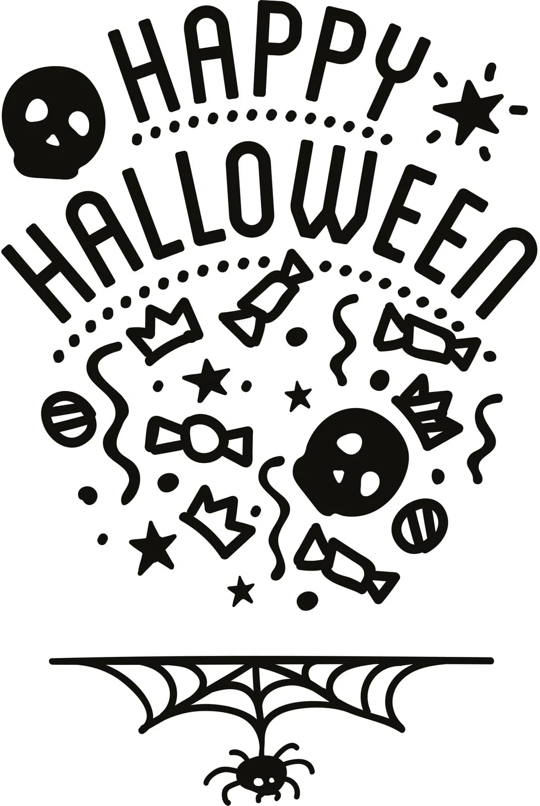 Securit® Lot de 3 Pochoirs pour Fenêtre A2 - Thème Halloween - Feutre-craie inclus