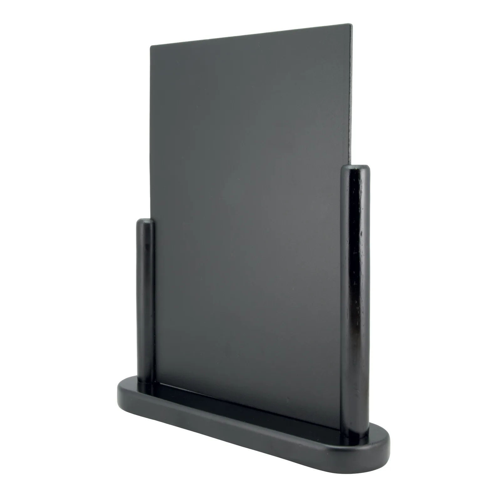Securit® Ardoise de table "Elegant" A4 - Bois finition noir laqué
