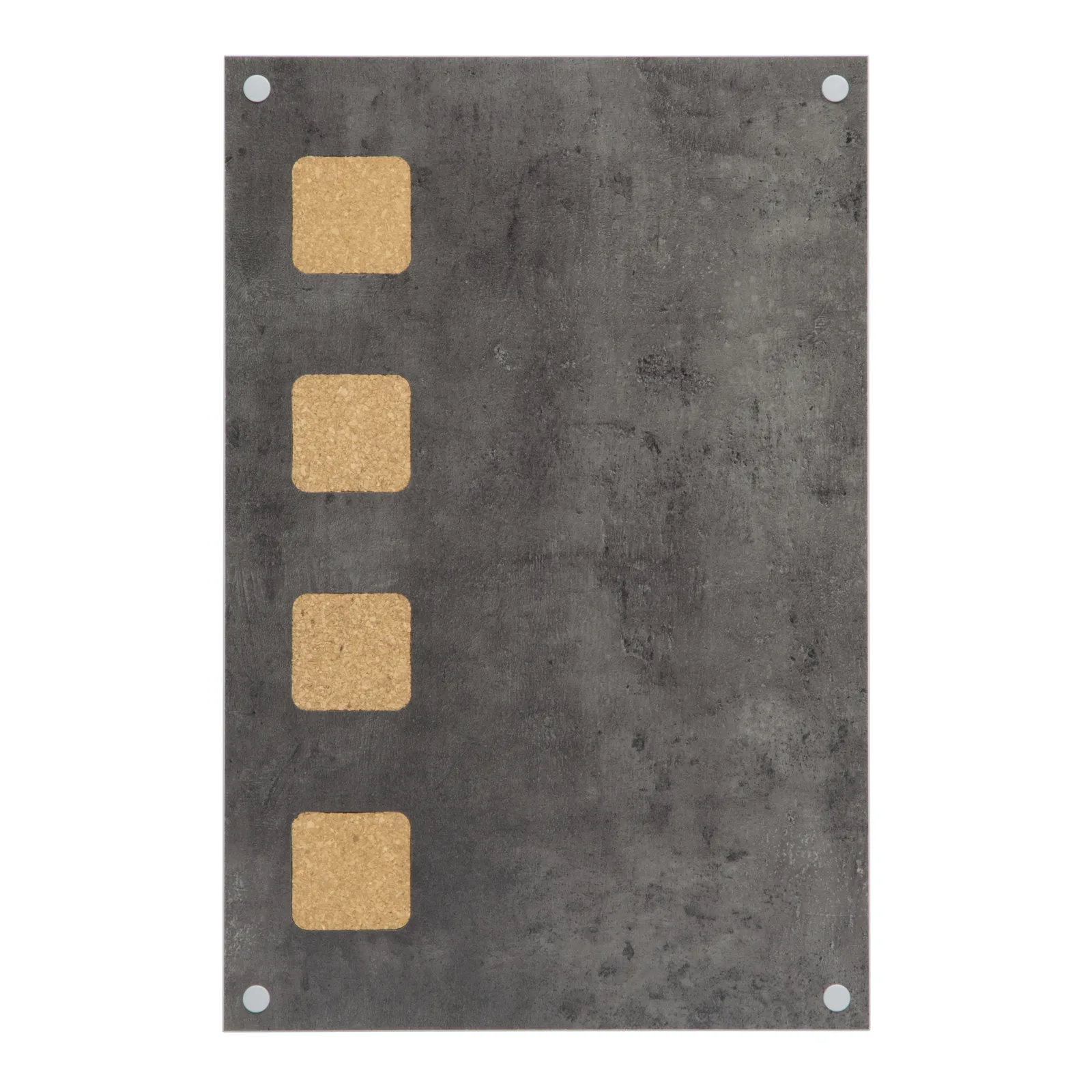 Securit® Ardoise murale - Aspect béton et liège - Feutre-craie et kit de montage inclus