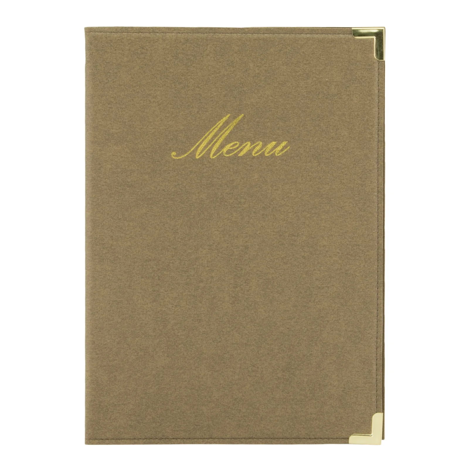 Securit® Protège-menu A5 "Classic" - Ivoire - Simili-cuir - 4 vues