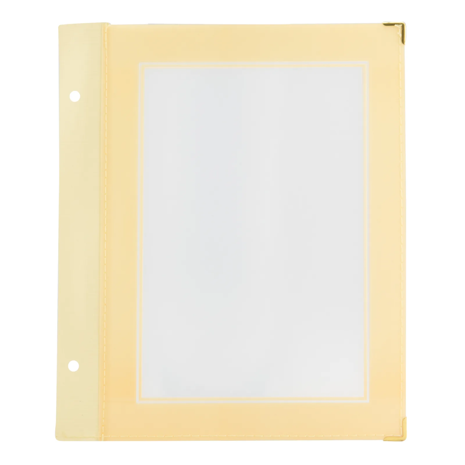 Securit® Lot de 5 Inserts pour Protège-menus A5 "Wood" - Beige/Ivoire - 2 vues - Fin de série