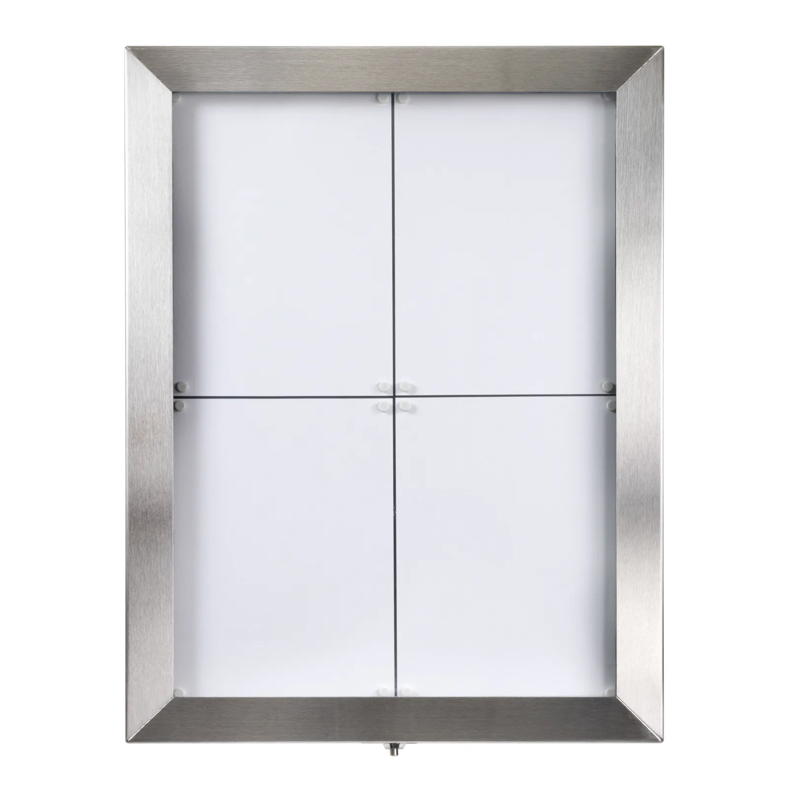 Securit® Présentoir porte-menu LED A4 "Stainless Steel" - Acier inoxydable - 4 vues