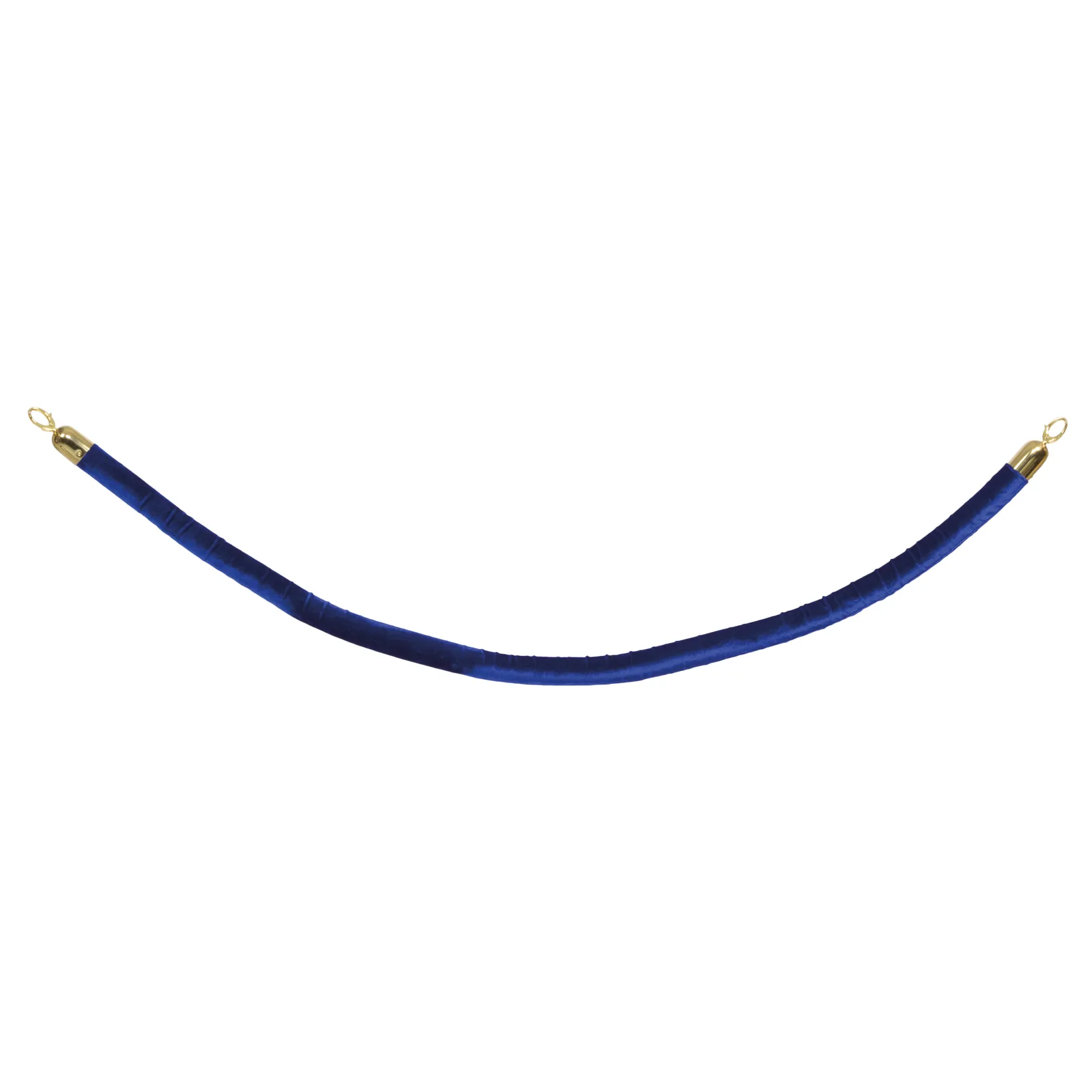Securit® Corde en velours pour Poteau d'accueil "Classic" - Bleu - Embouts Dorés - 150cm