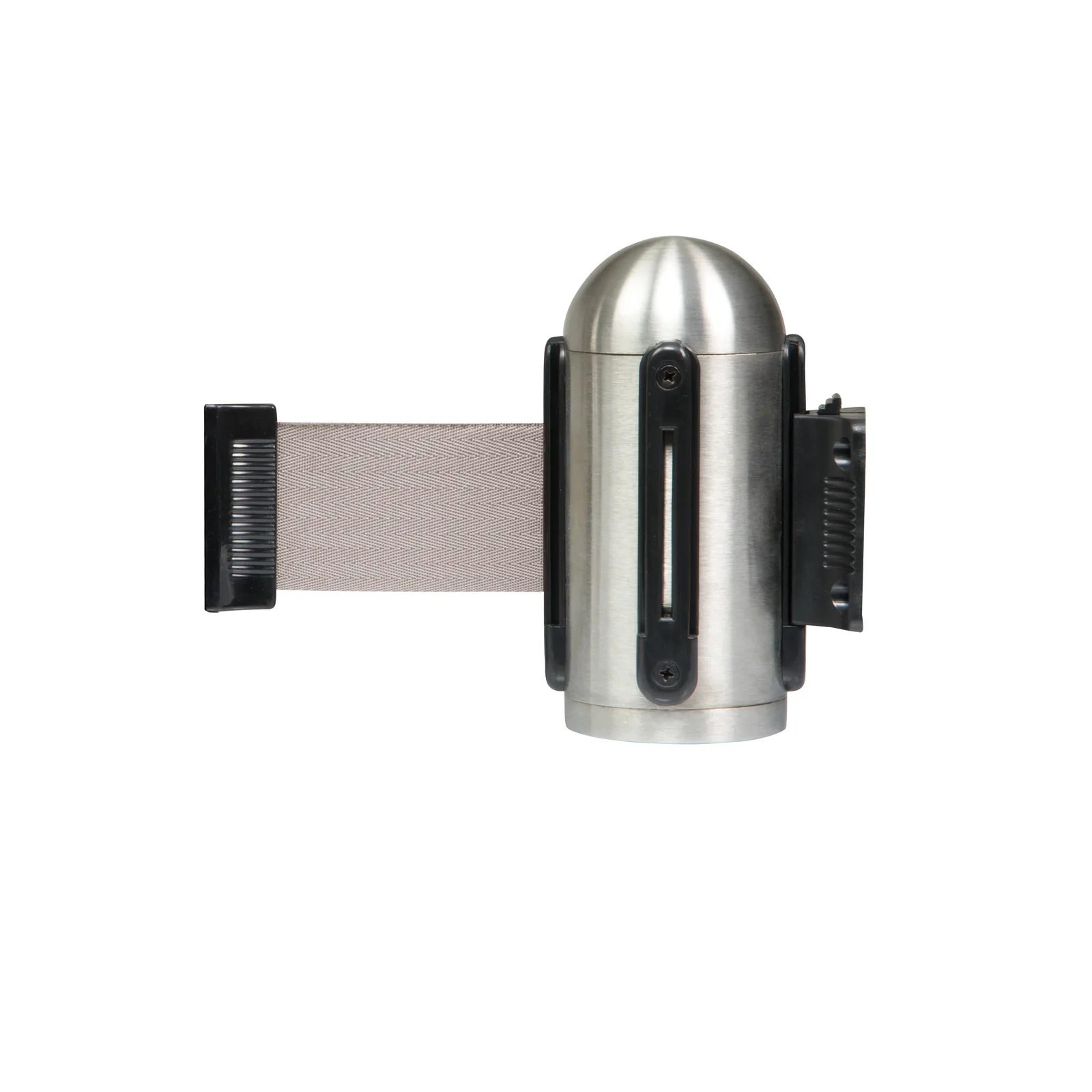 Securit® Accroche murale pour Bande nylon Rétractable Grise 205cm - Kit de fixation inclus