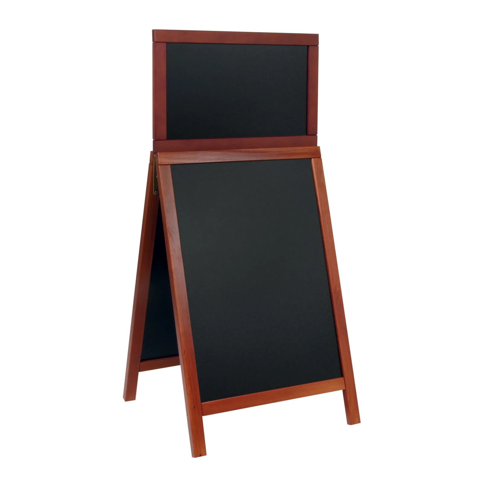 Securit® Panneau trottoir "Duplo-Top" - Acajou - Bois finition hévéa laqué - 55x120cm