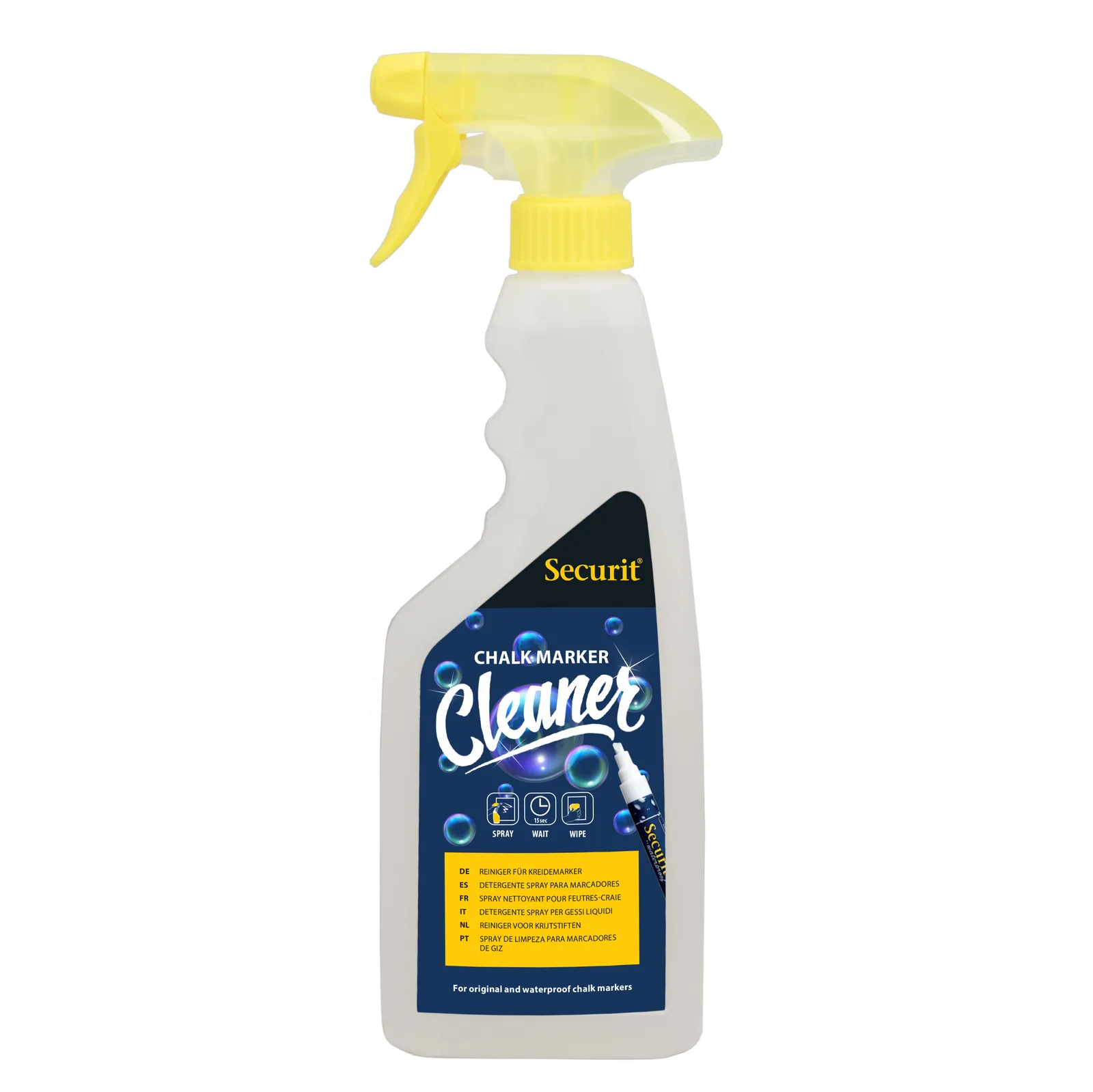 Securit® Spray nettoyant pour Feutres-craie ''Original'' et ''Waterproof" - 500 ml